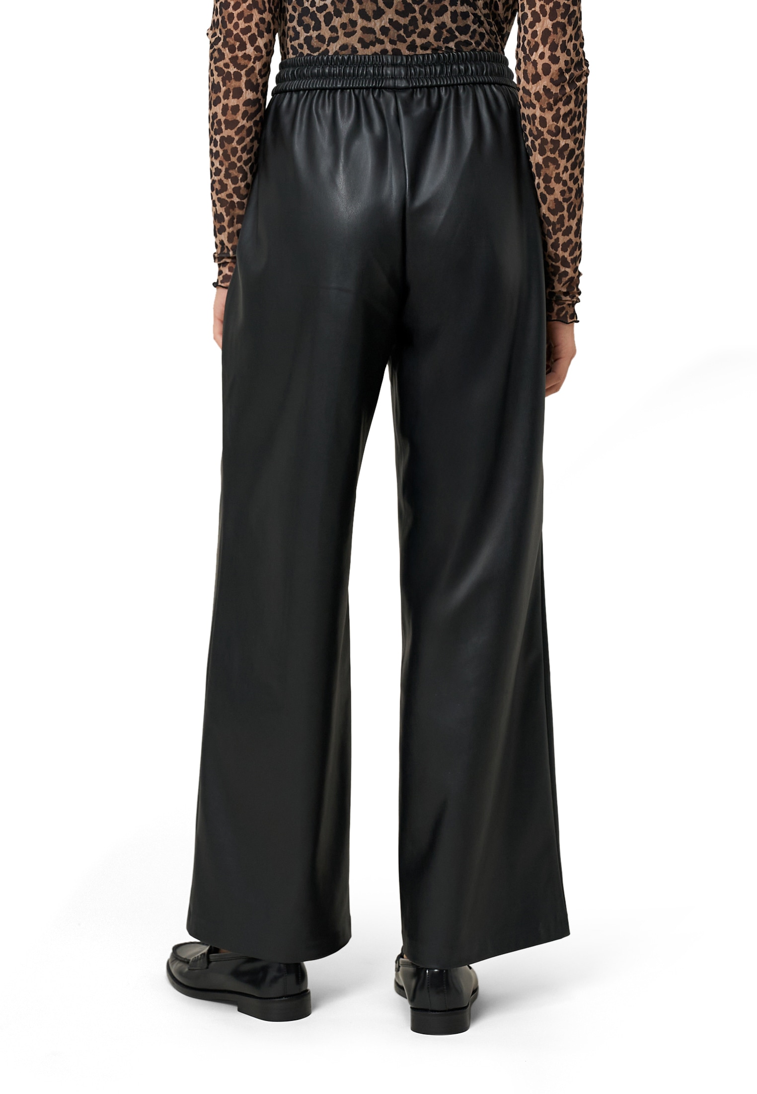 Zero Stoffhose »Hose in Lederoptik weites Bein 30 Inch«