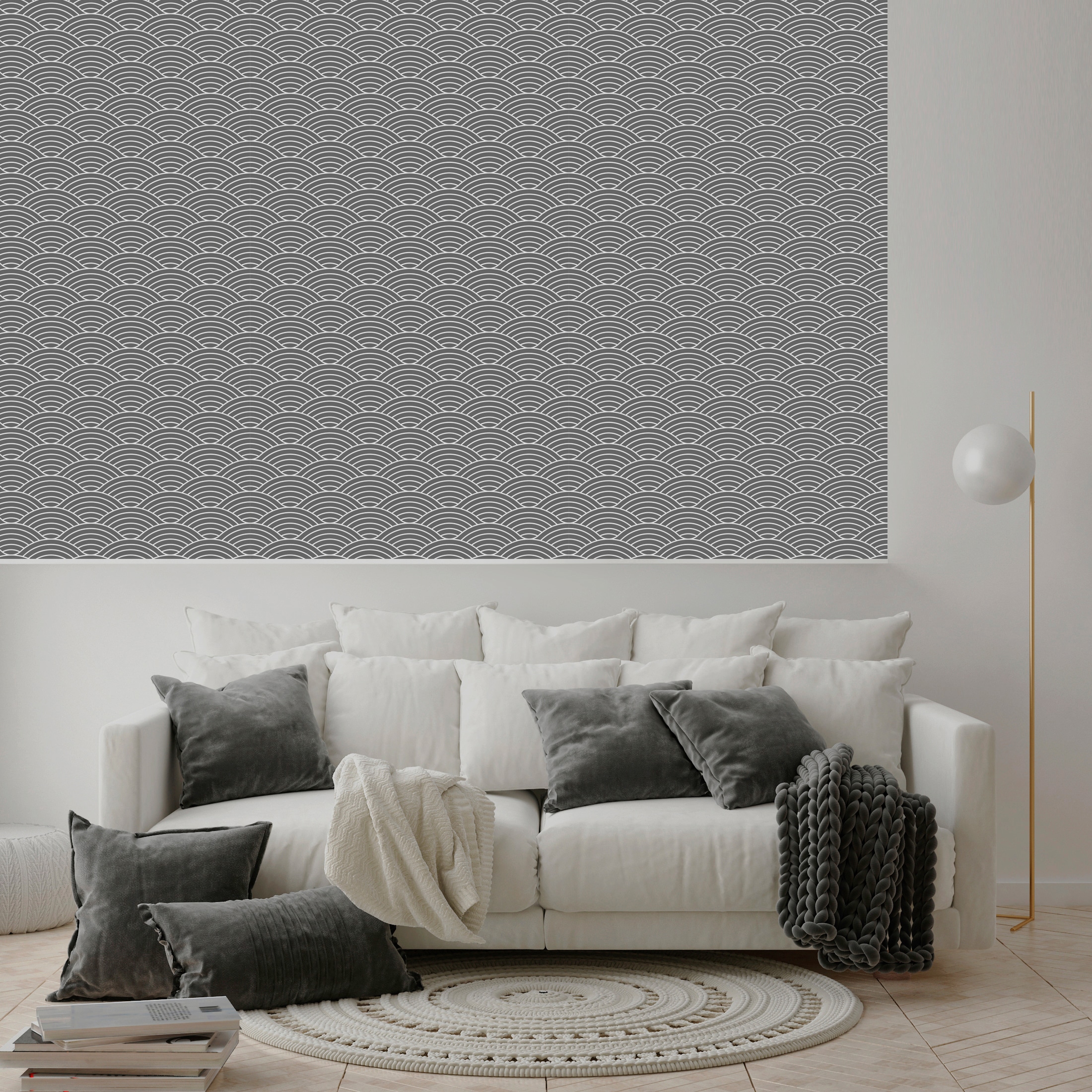 queence Vinyltapete »Lenia« Farbverlauf | abstrakt | bedruckt | gemustert glatt 90x250cm, selbstklebend, kinderleichte Anbringung, , Sticker