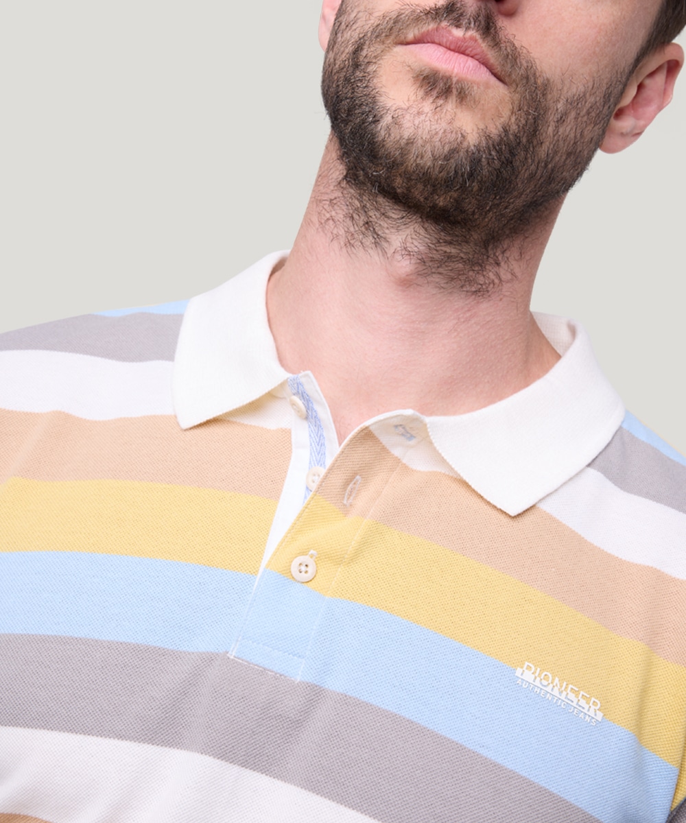 Pioneer Authentic Jeans Poloshirt, mit Streifenmuster