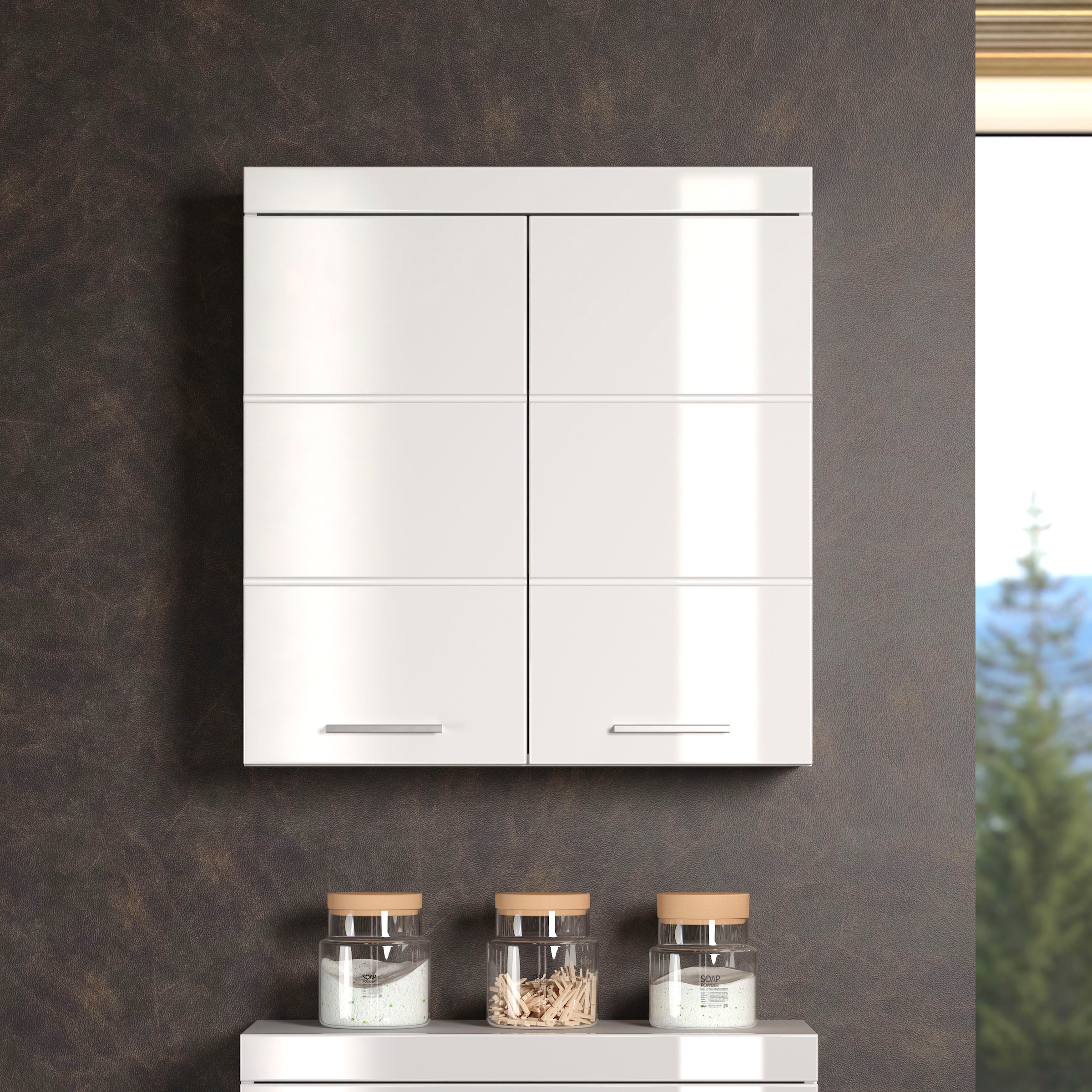 INOSIGN Hängeschrank »Avena«, Breiter Badschrank mit verstellbaren Böden - Maße (B/T/H) 73/23/77 cm