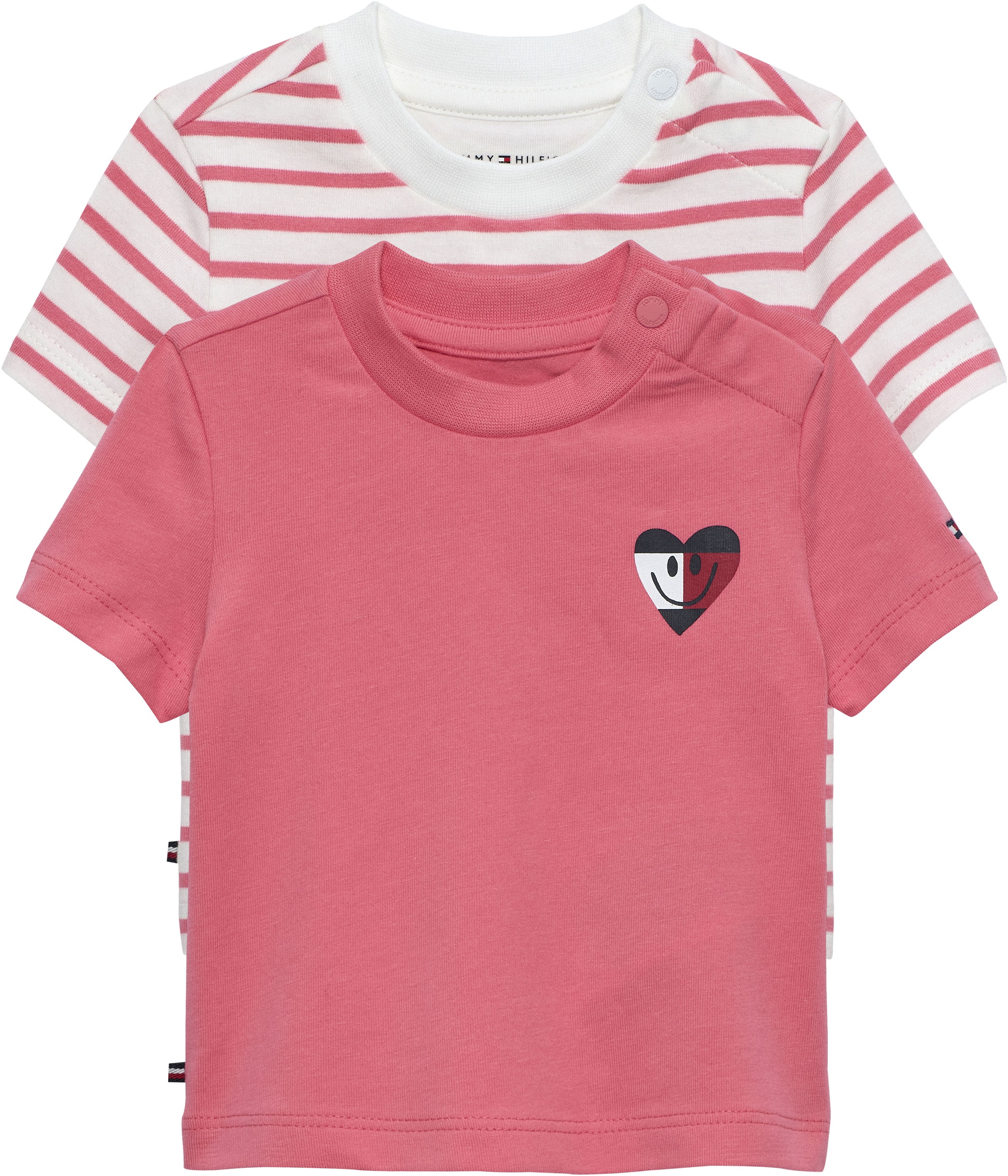 Tommy Hilfiger T-Shirt »FLAG SMILE 2 PACK TEE S/S« 2 Regular fit mit Rundhalsausschnitt für Babys