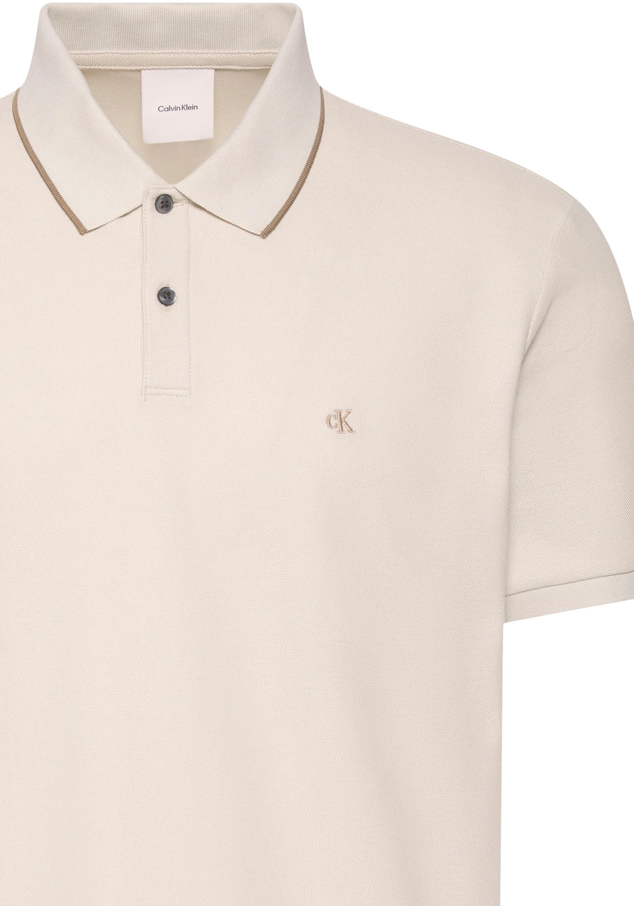 Calvin Klein Poloshirt »SS RFND PQ TPPD CLSS« Mit Rundhalsausschnitt