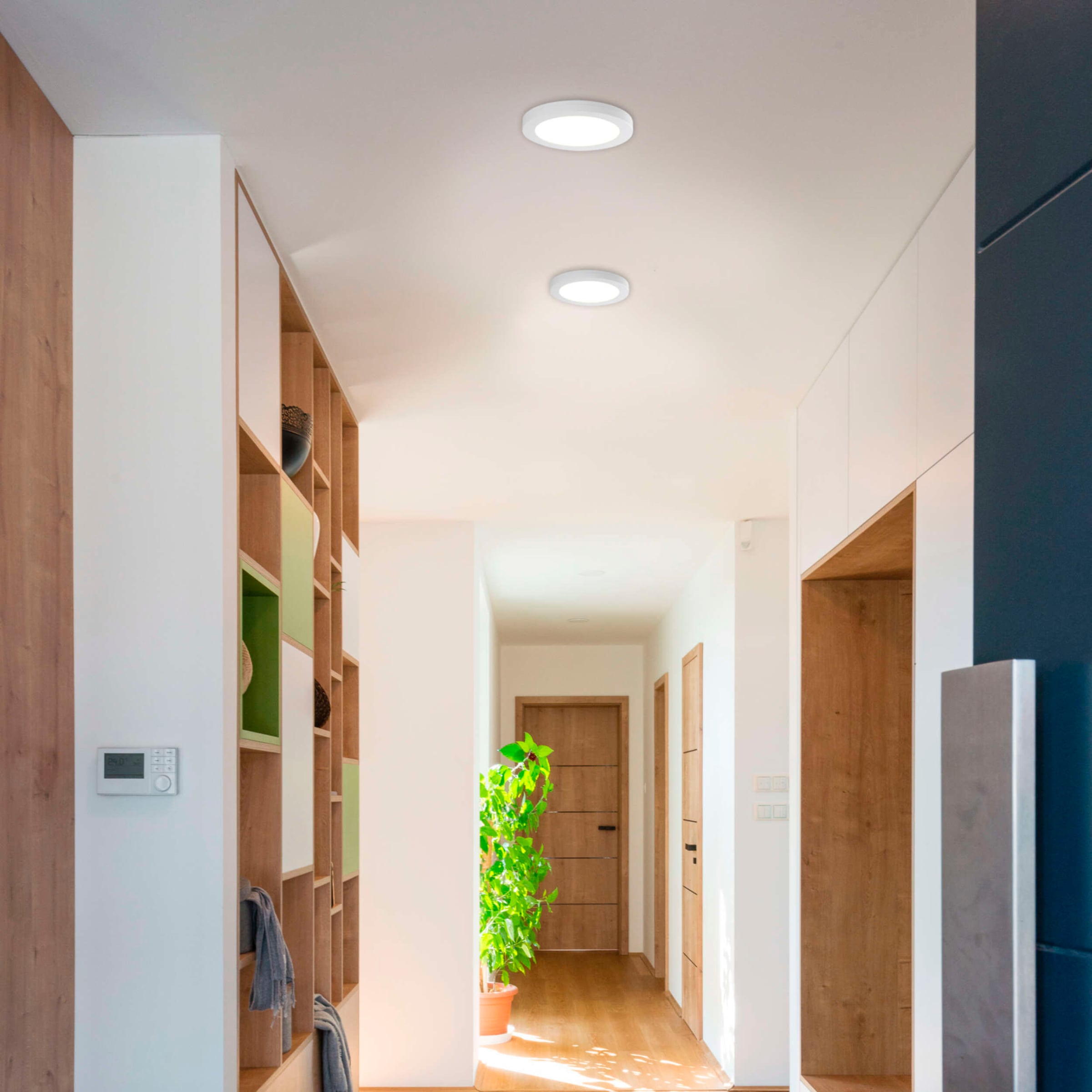 näve LED Einbauleuchte »Komplex«, 1 flammig, Leuchtmittel LED-Modul | LED fest integriert, auch Aufbau, CCT, Lichtfarbe über Geräteschalter einstellbar, rund
