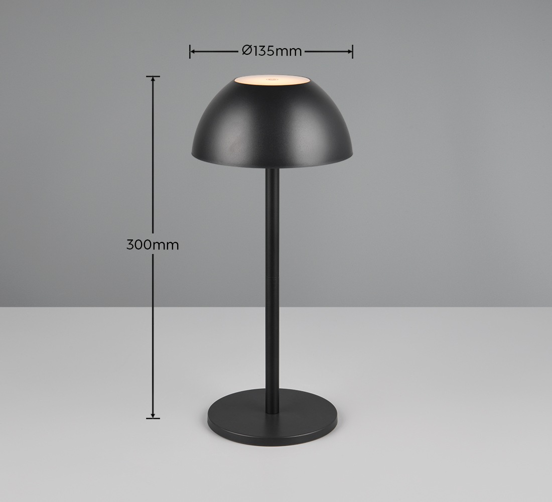 my home LED Außen-Tischleuchte »Abbey Tischleuchte (Stück)«, 1 flammig, Leuchtmittel LED-Board | LED fest integriert, Outdoor Akku Tischlampe Pilzdesign, USB-C, 4-fach Touch Dimmer, IP54