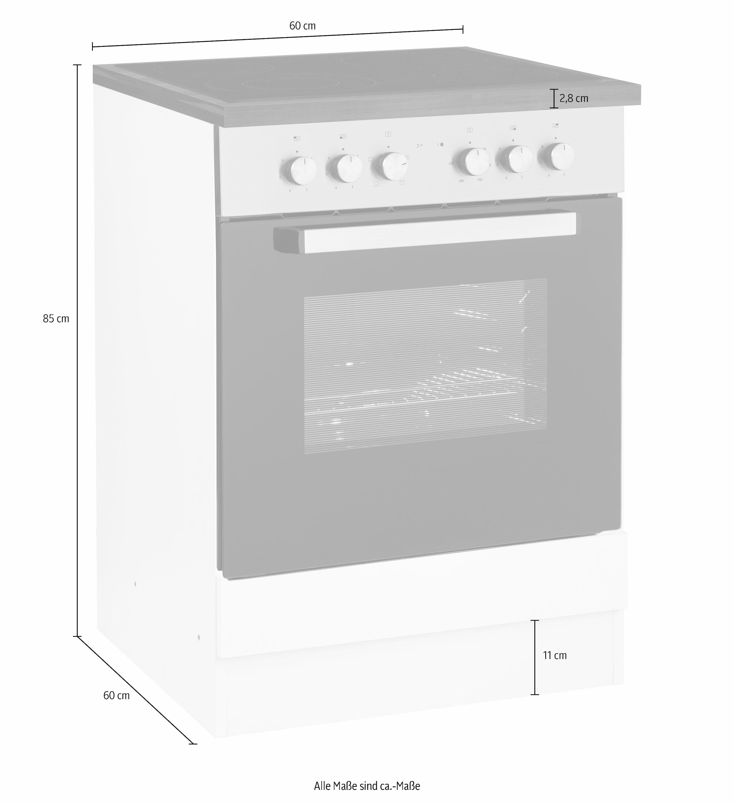 KOCHSTATION Herdumbauschrank »KS-Samos« 60 cm breit