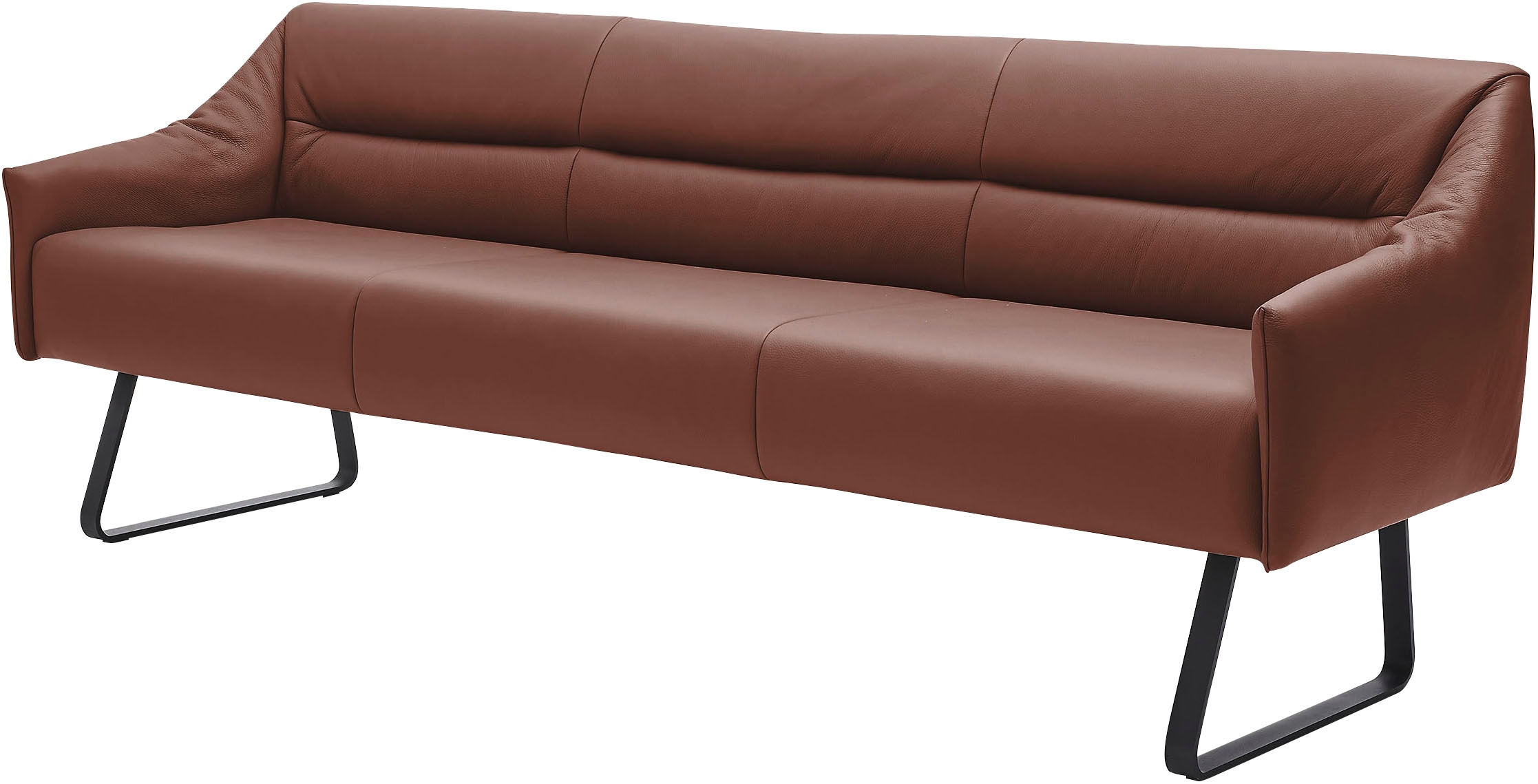Musterring Essbank »JustB! SP500«, (1 St.), Metallkufe schwarz, verschiedene Farben, Breite 220 oder 250 cm