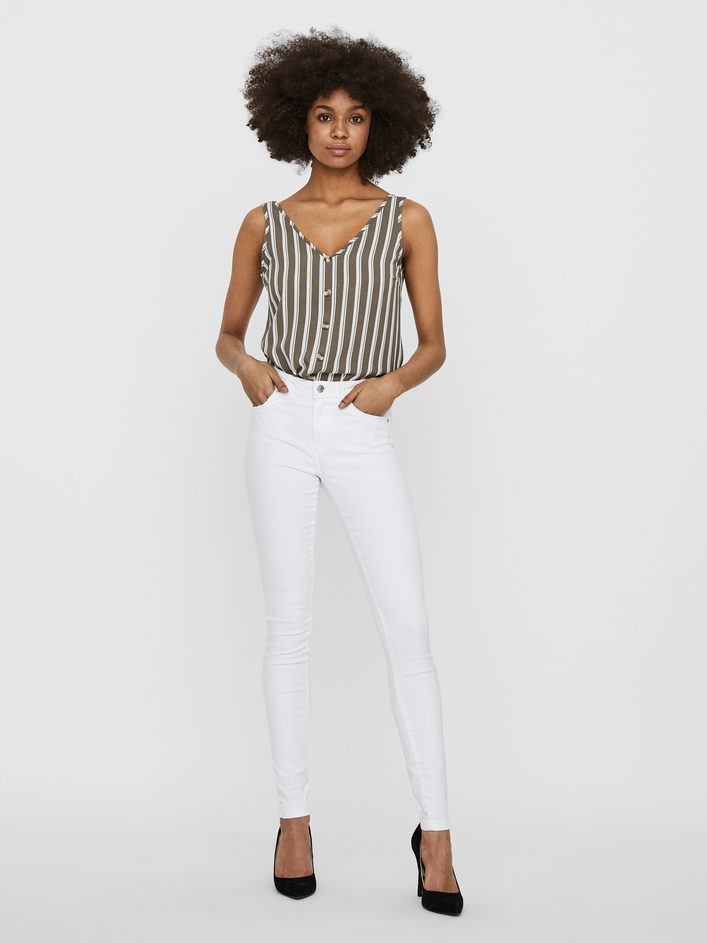 Vero Moda Skinny-fit-Jeans »VMTANYA MR S PIPING JEANS VI402 COLOR«