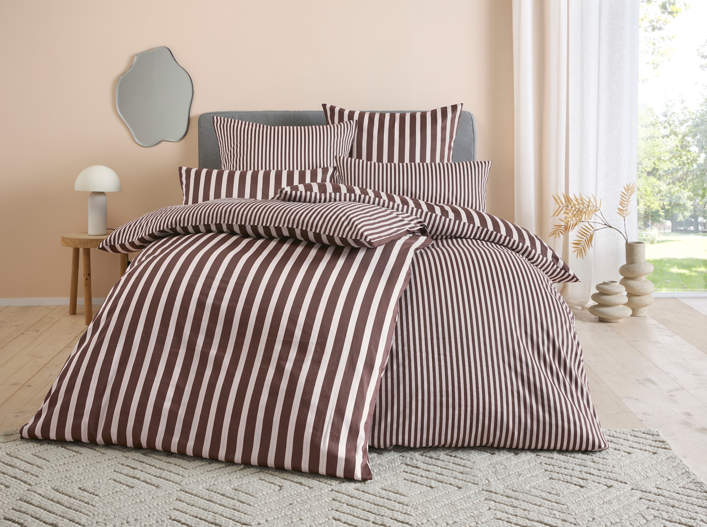 homsy by Ana Johnson Wendebettwäsche »Cosimera« 2 ab Gr. 135x200 cm, mit Streifen, 70% Baumwolle, 30% Lyocell (TENCEL™)