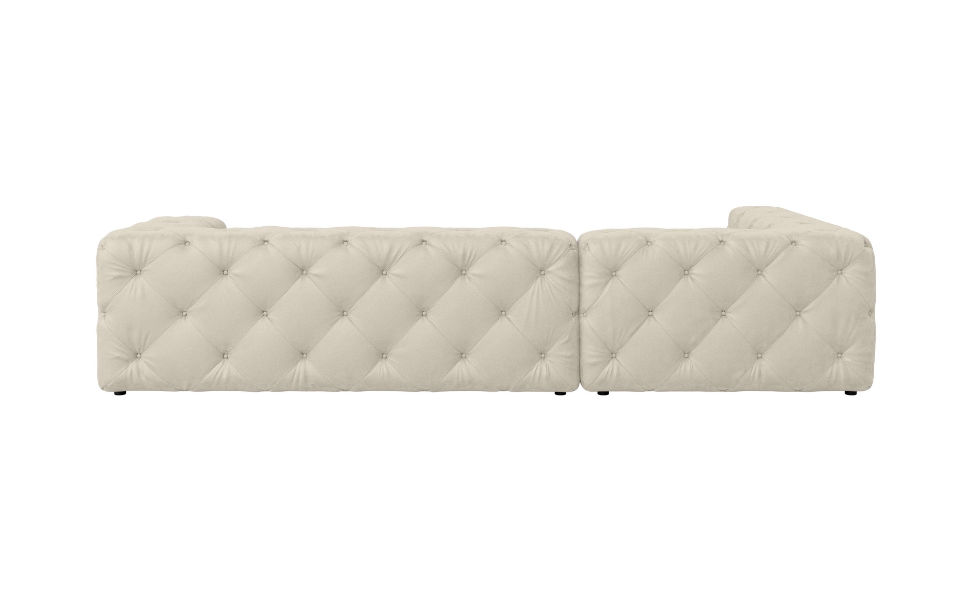 Places of Style Ecksofa »FOLLINA«, L-Form, mit klassischer Chesterfield-Knopfheftung