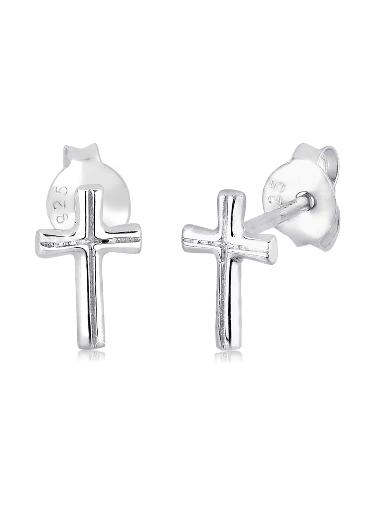 Elli Paar Ohrstecker »Ohrringe Kreuz Religion Taufe Konfirmation Filigran Silber«