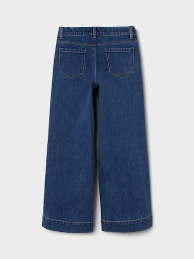 Name It Weite Jeans »NKFROSE für Mädchen mit weitem Bein und High Waist« unifarben, casual, loose fit, Baumwollmischung, Denim