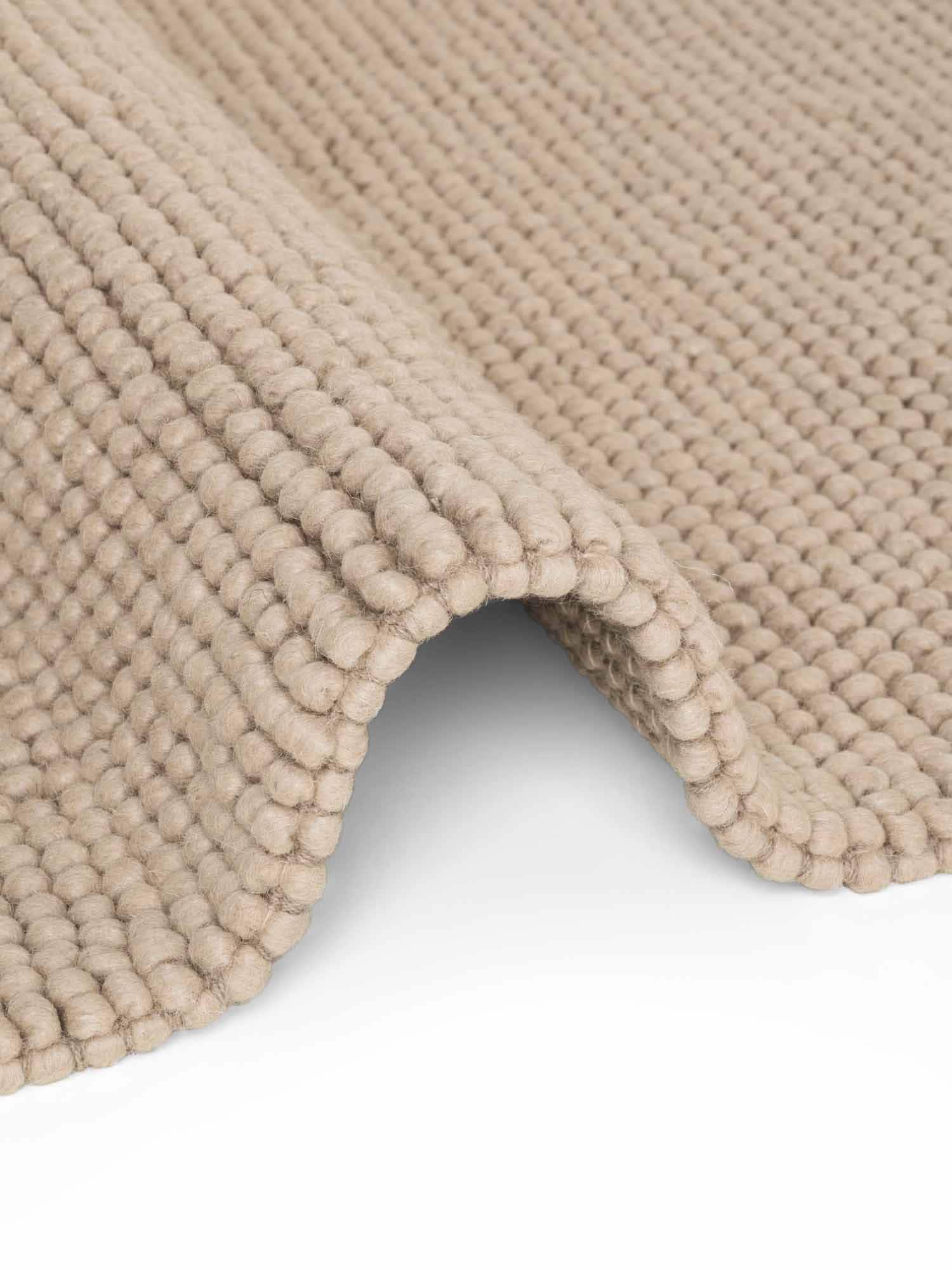 Ted Baker Wollteppich »Diana« rund 16 mm Höhe Wolle, Natur, Handgemacht, Wohnzimmer, Esszimmer, Schlafzimmer, Skandi