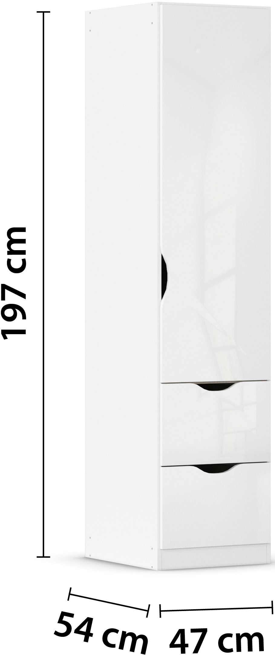 rauch Kleiderschrank »Freiham« mit Griffmulden und Schubkästen