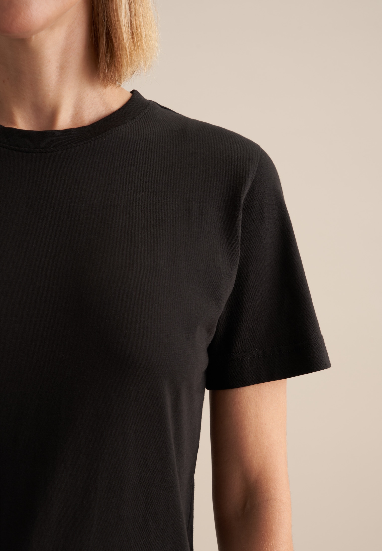 seidensticker T-Shirt »Schwarze Rose«, 1/2 Rundhals Uni