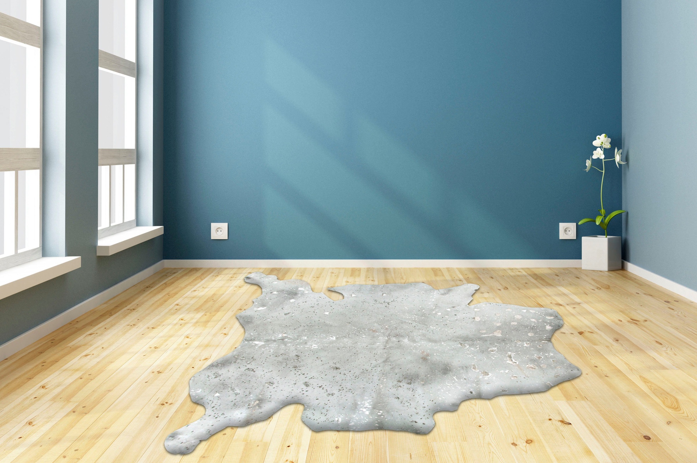 my home Fellteppich »Elaya« fellförmig 12 mm Höhe stilvoll, Teppich aus Leder