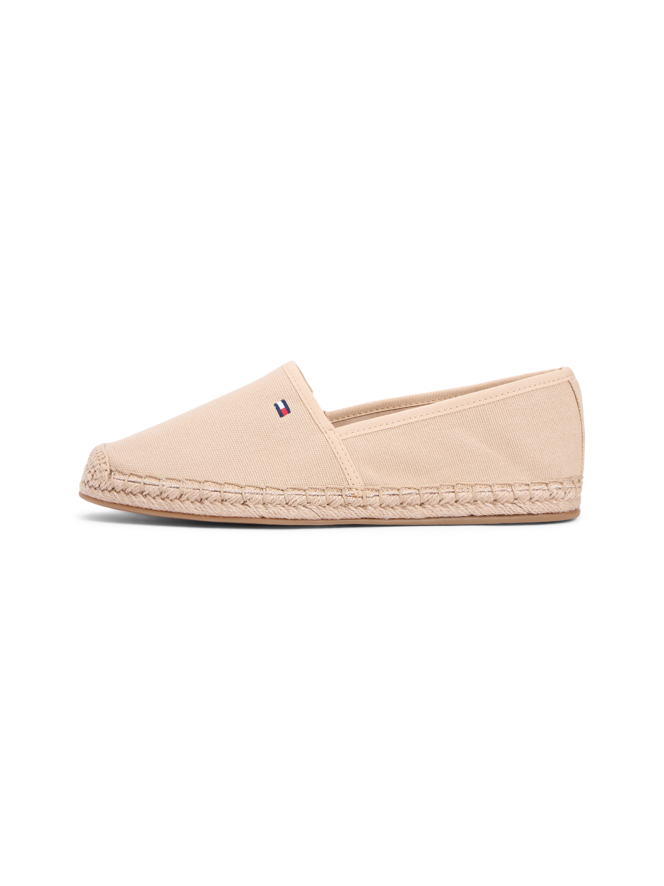 Tommy Hilfiger Espadrille »FLAG CANVAS ESPADRILLE«  ,Slipper, Flats, Bequemschuh, Jutebezug und Ziernähten, schmale Form