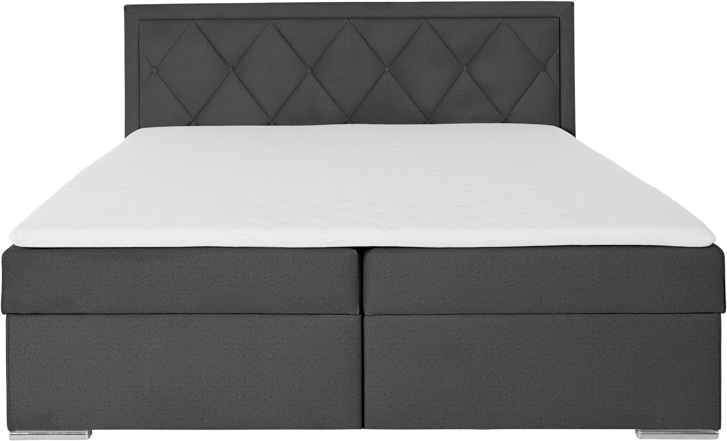 Leonique Boxbett »Alfie, Bestseller, wahlweise mit Bettkasten«, mit Knopfheftung im Kopfteil, H2, H3 und H4 wählbar