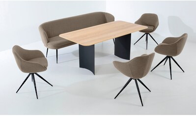 K+W Komfort & Wohnen Essgruppe »ZOOM«, abgerundete Essgruppe mit Solobank, 4 Sesseln... kaufen