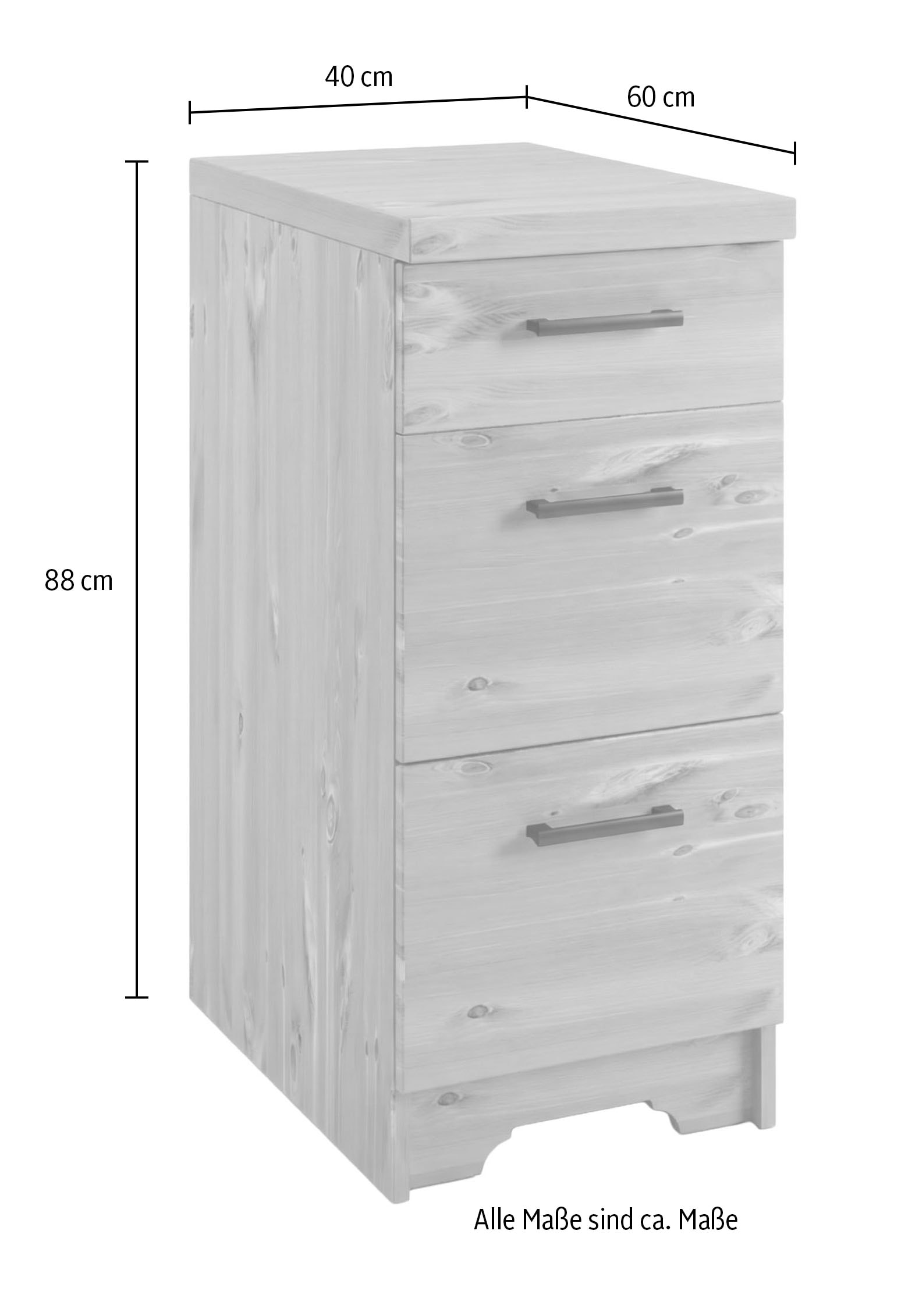 Home affaire Unterschrank »Meliss« aus massiver Kiefer, Breite 40 cm, Soft-Close-Funktion