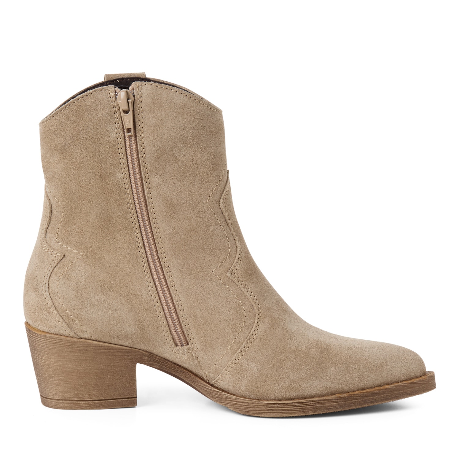 Tamaris Cowboy Stiefelette  Blockabsatz, Festival, Western-Boots mit modischen Nähten