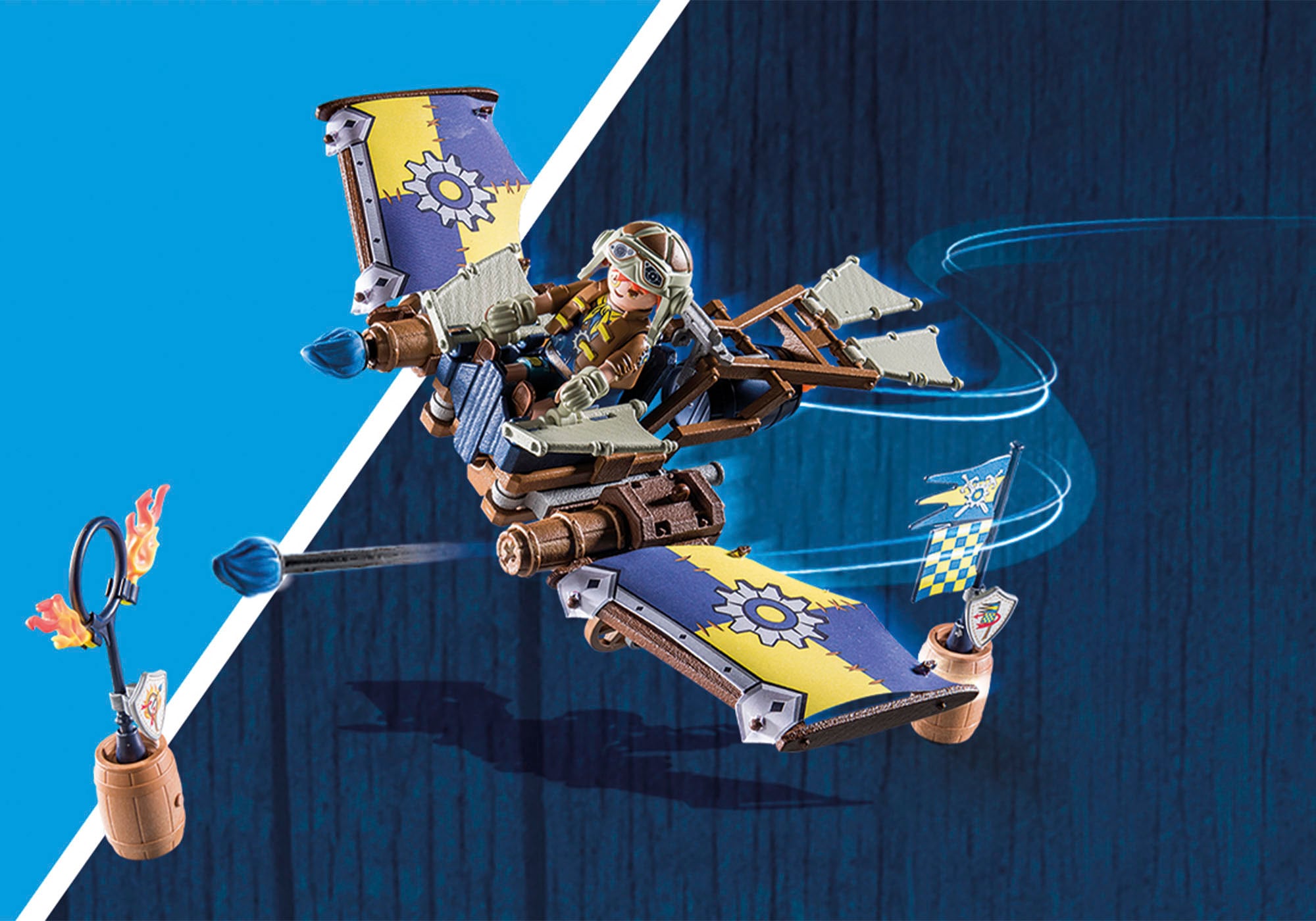 Playmobil® Konstruktions-Spielset »Novelmore - Darios Fluggleiter (71211), Novelmore«, (55 St.), Made in Europe