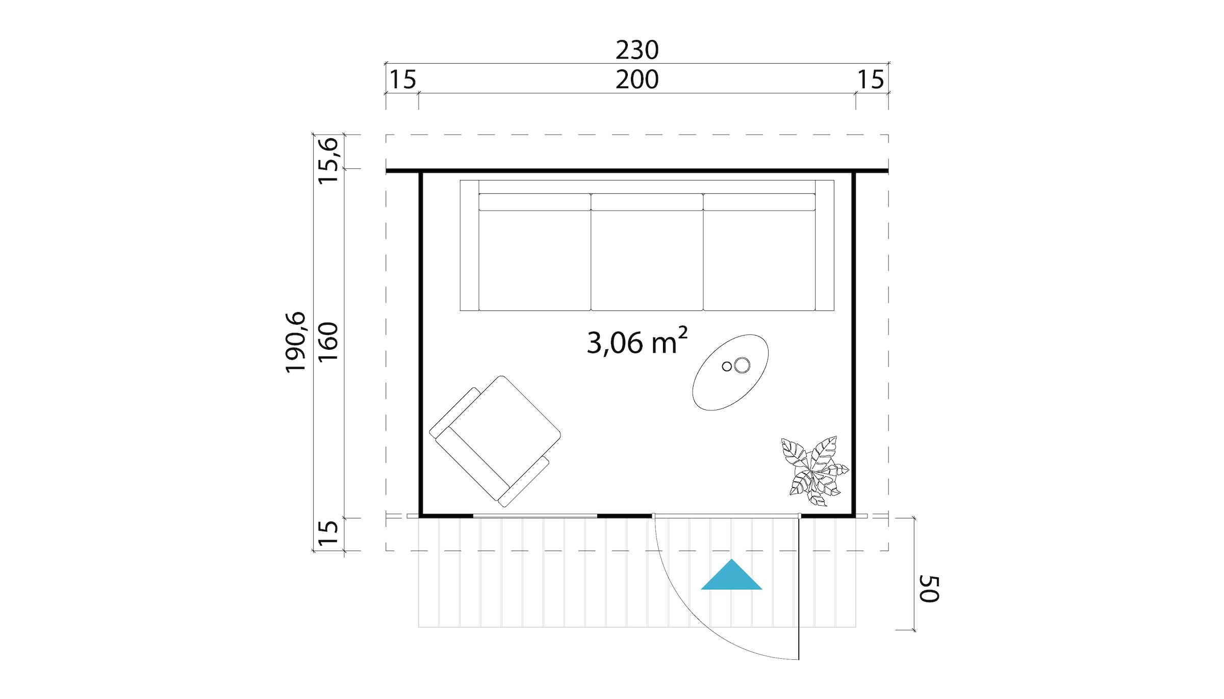 Nordic Holz Spielhaus »FLIPP« BxTxH: 230x191x188 cm