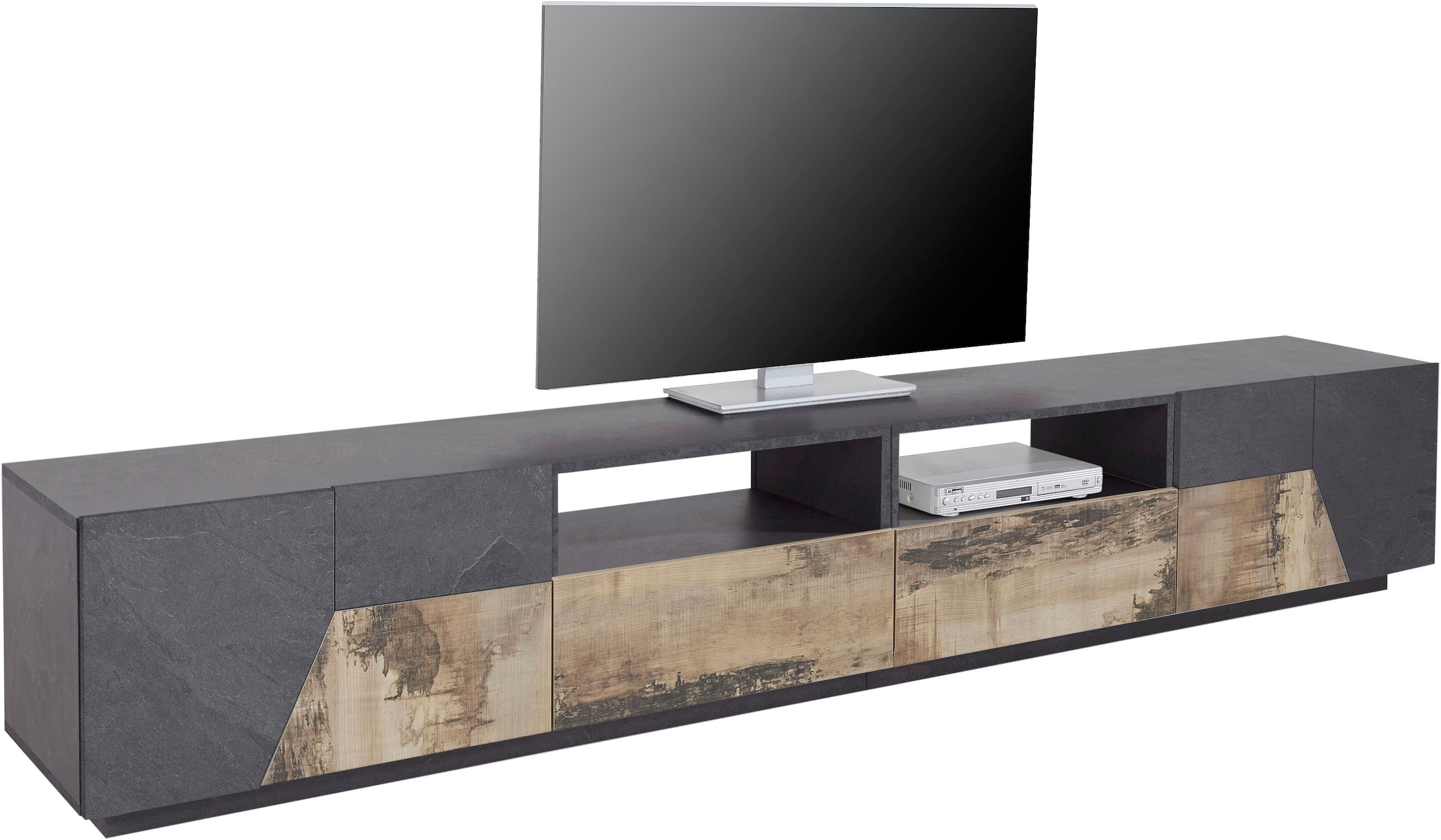 INOSIGN Lowboard »ALIEN- TV-Board, mit 4 Türen, 2 Schubladen und 2 offenen Fächern«, TV-Kommode Breite ca. 260 cm "Made in Italy"
