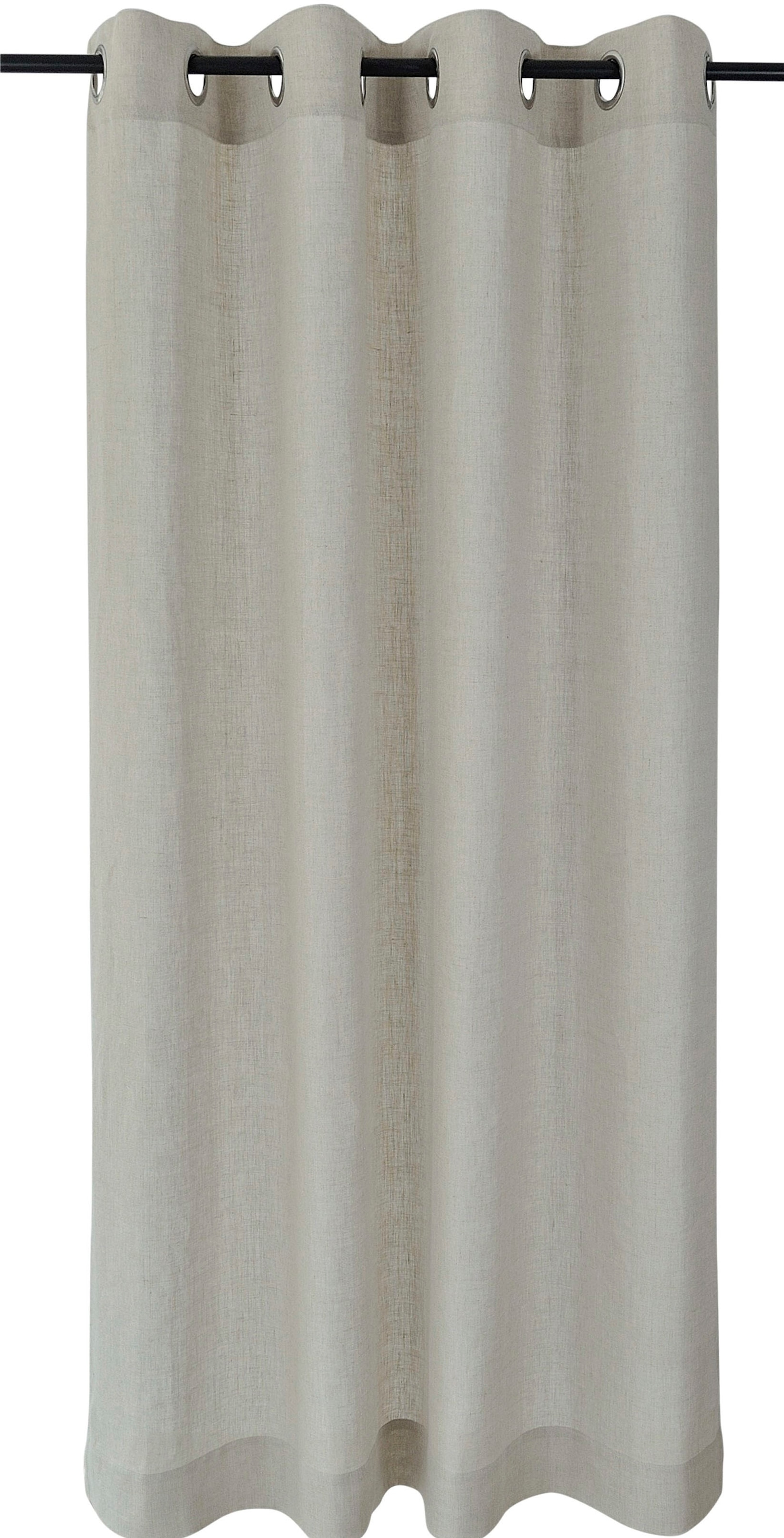 Kutti Vorhang »Metis Leinen«, (1 St.), blickdicht, natürliche Leinen-Gardine,  einfarbig, pflegeleicht, Basic | Fertiggardinen