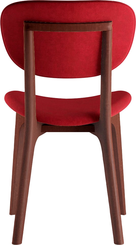 INOSIGN Stuhl »COZY Made in Italy«, (Set), 2 St., Microfaser, Gestell in Buche, Kirsch- oder Nussbaum, Massivholz, Design Stuhl