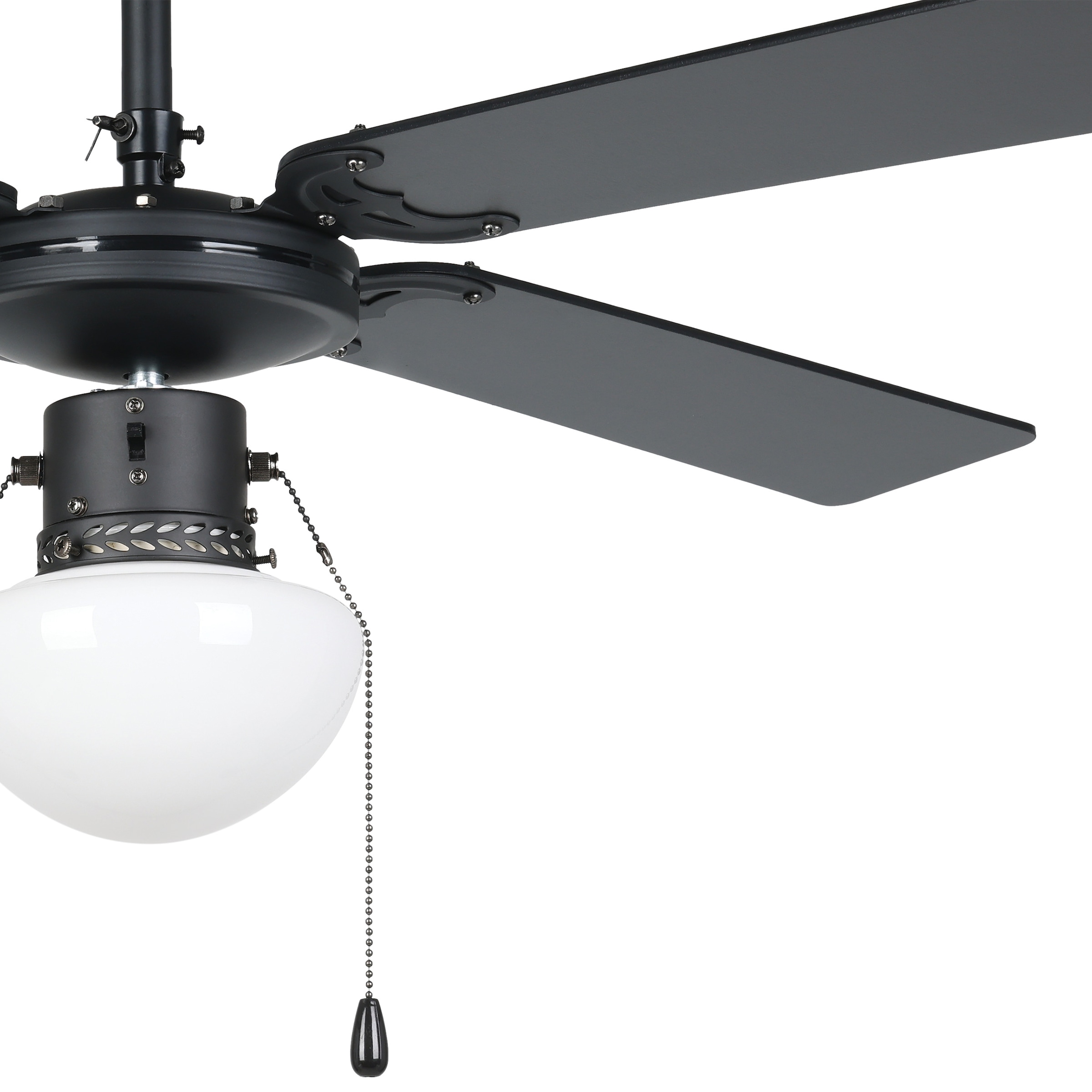 EGLO LED Deckenleuchte »FORTALEZA Ventilator & Licht - Stahl - E27 - 1X60W - IP20« E27 1 Stk. Ventilator mit Beleuchtung, Wohnzimmer, Schalfzimmern, H42 x Ø106,6 cm