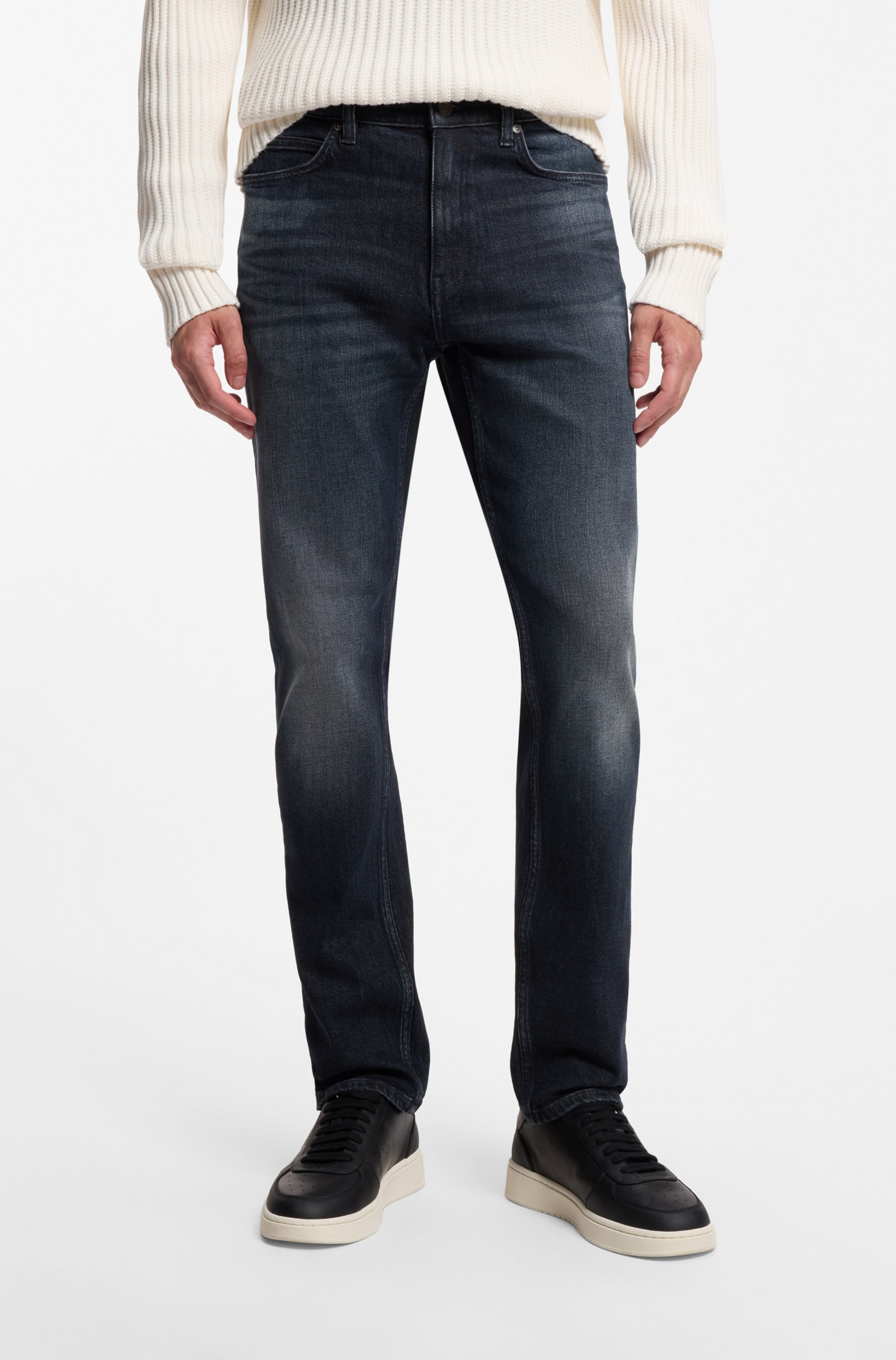 HUGO Slim-fit-Jeans »HUGO 708« mittlere Bundhöhe, gerader Beinverlauf, Slim Fit, Stretch-Denim