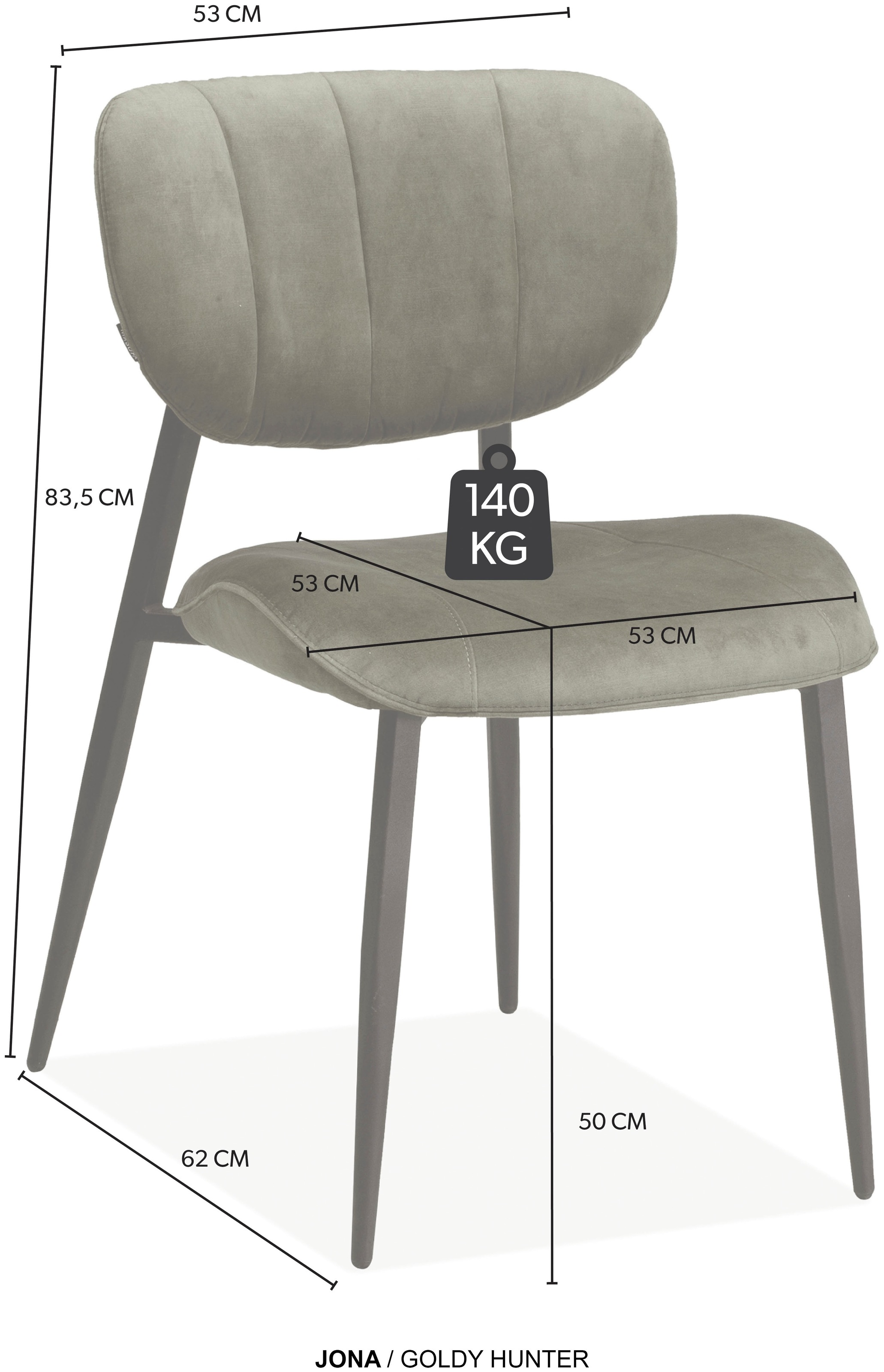 OMG Design Esszimmerstuhl »Jona« (Set) 1 Stk.Küchenstuhl Polsterstuhl, In drei stilvollen Farben erhältlich
