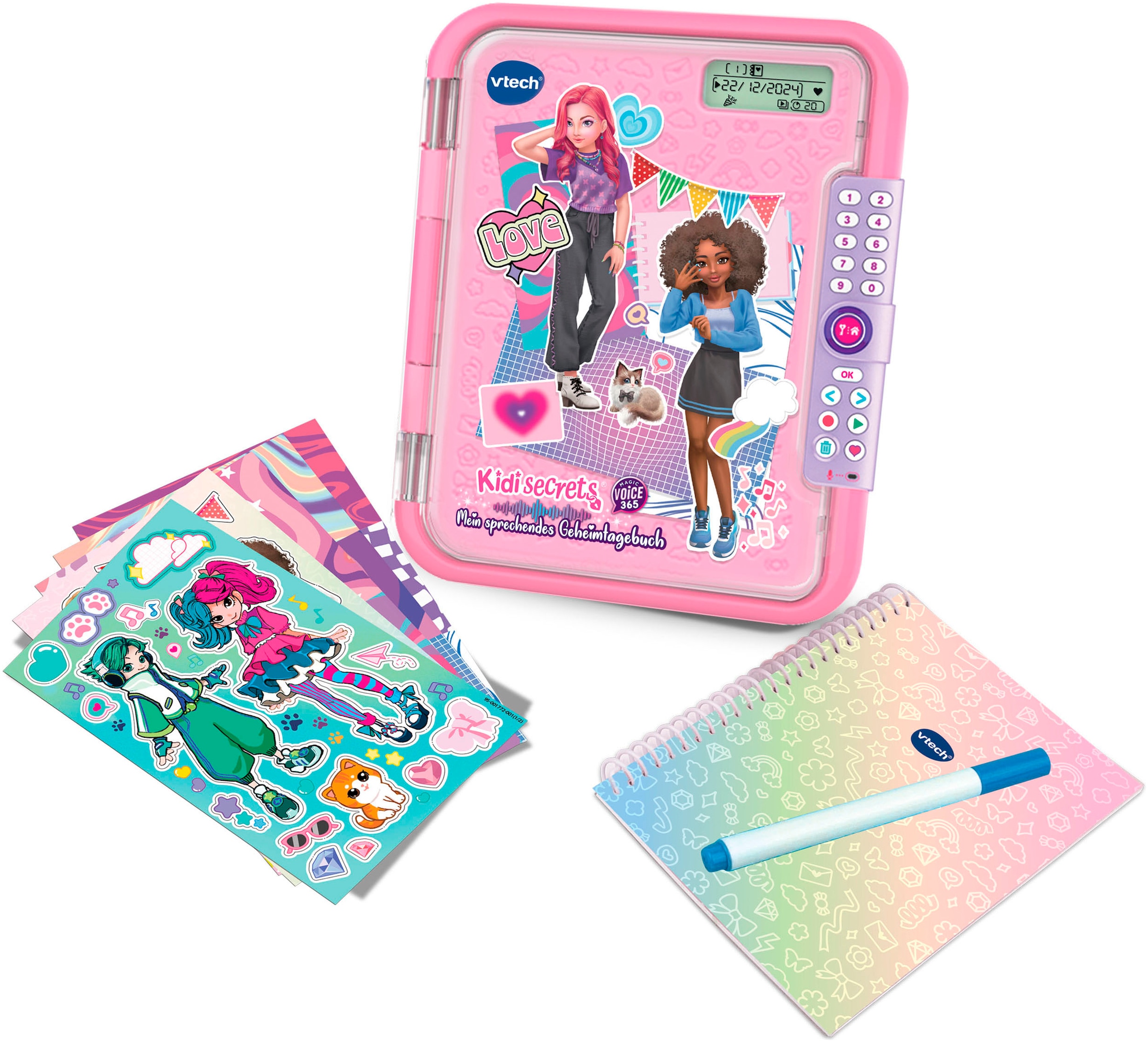 Vtech® Elektronisches Tagebuch »Kiditronics, KidiSecrets Magic Voice 365«, mit Speicherplatz...