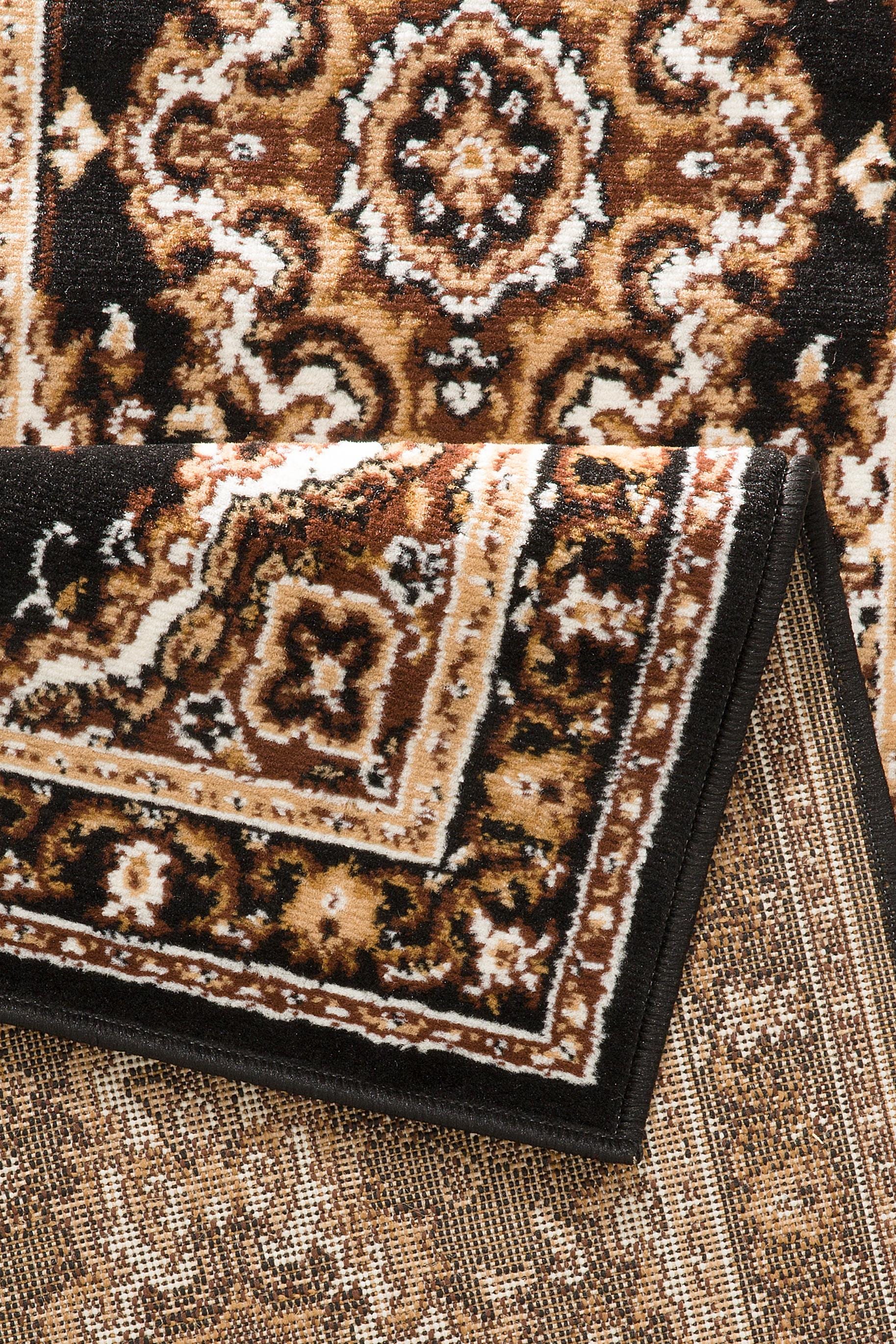my home Bettumrandung »Oriental, Made in Belgium«, (1 tlg.), Läufer-Set, Kurzflor, Orient-Optik, mit Bordüre, pflegeleicht, elegant