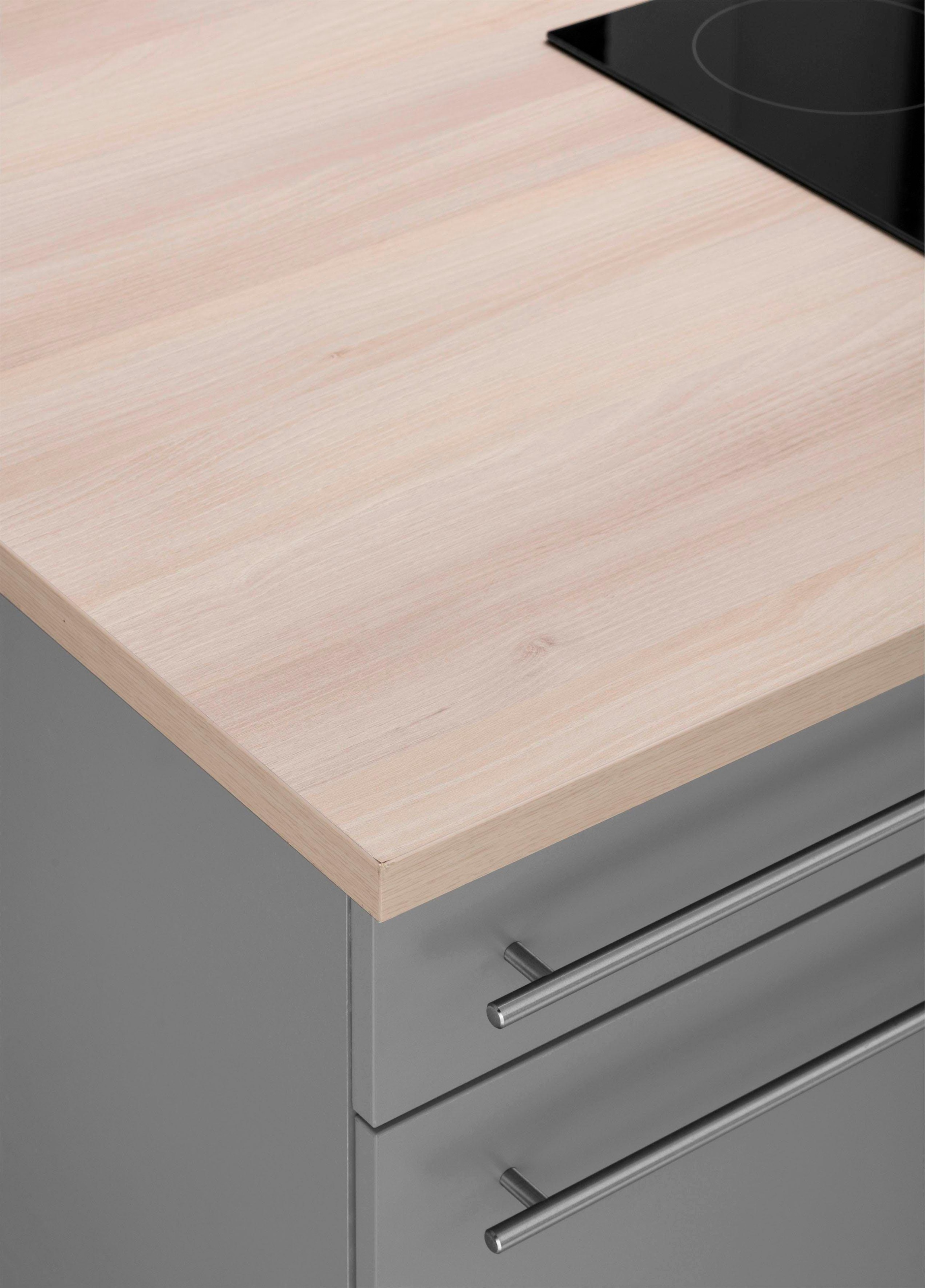 OPTIFIT Winkelküche »Bern mit Hanseatic-E-Geräten«, Stellbreite 285x175 cm, mit Induktionskochfeld, Soft-Close