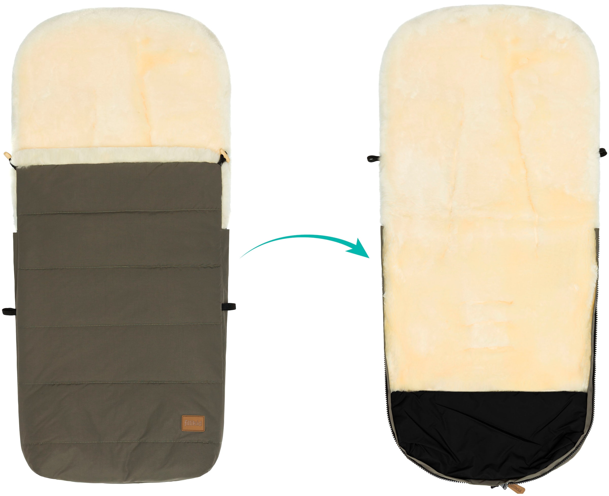 Fillikid Fußsack »Bernina Lammfell, Winterfußsack«
