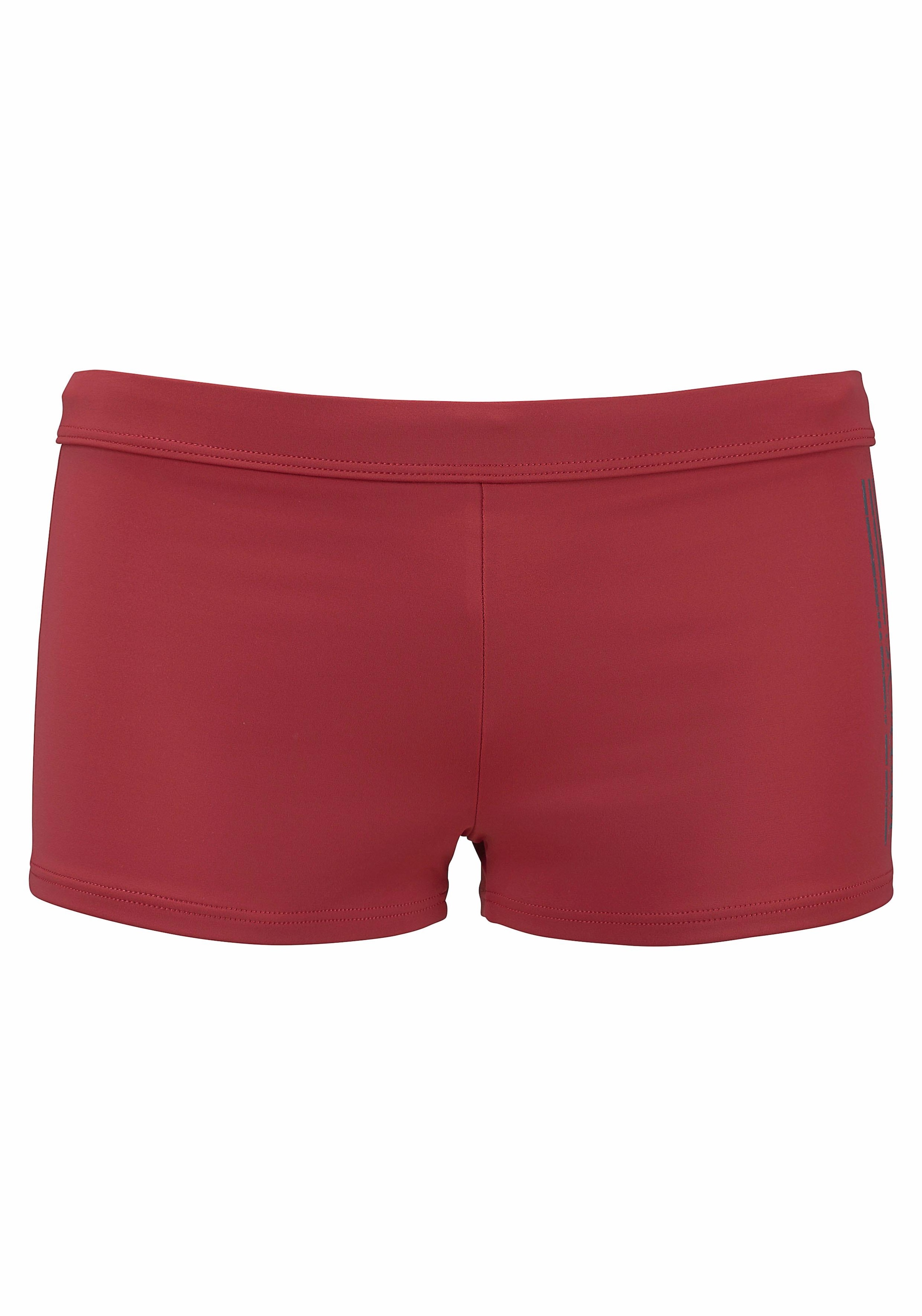 mit s.Oliver im Logoschriftzug Boxer-Badehose, bei coolen Used-Look