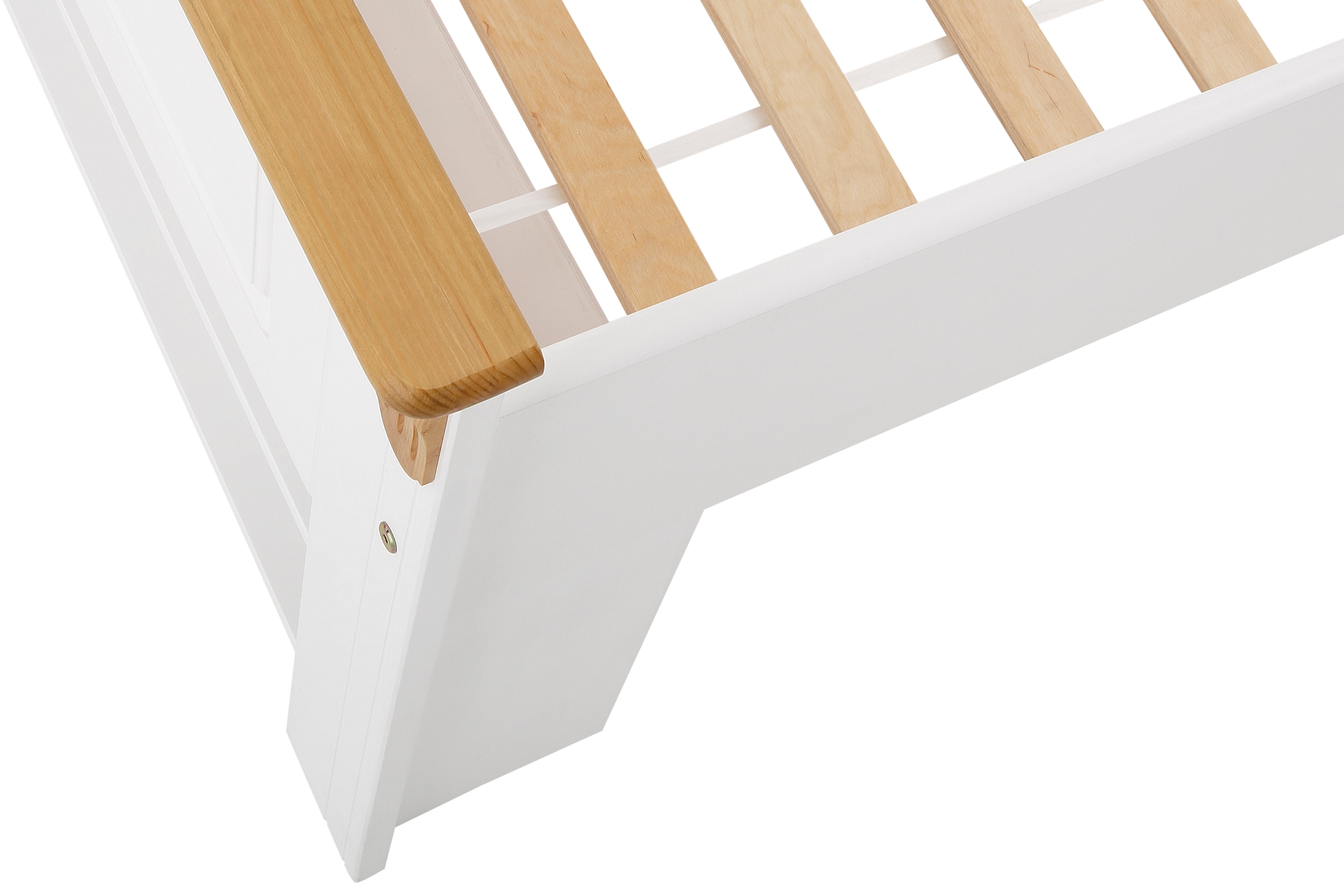 Home affaire Massivholzbett »Tessin, Stauraumbett, Landhausstil, Schubladen optional, rustikal«, (Breite/Belastbarkeit 180cm/220 KG, 140cm/180 KG), zertifizierte Kiefer, Kassetten-Optik, stabile Qualität