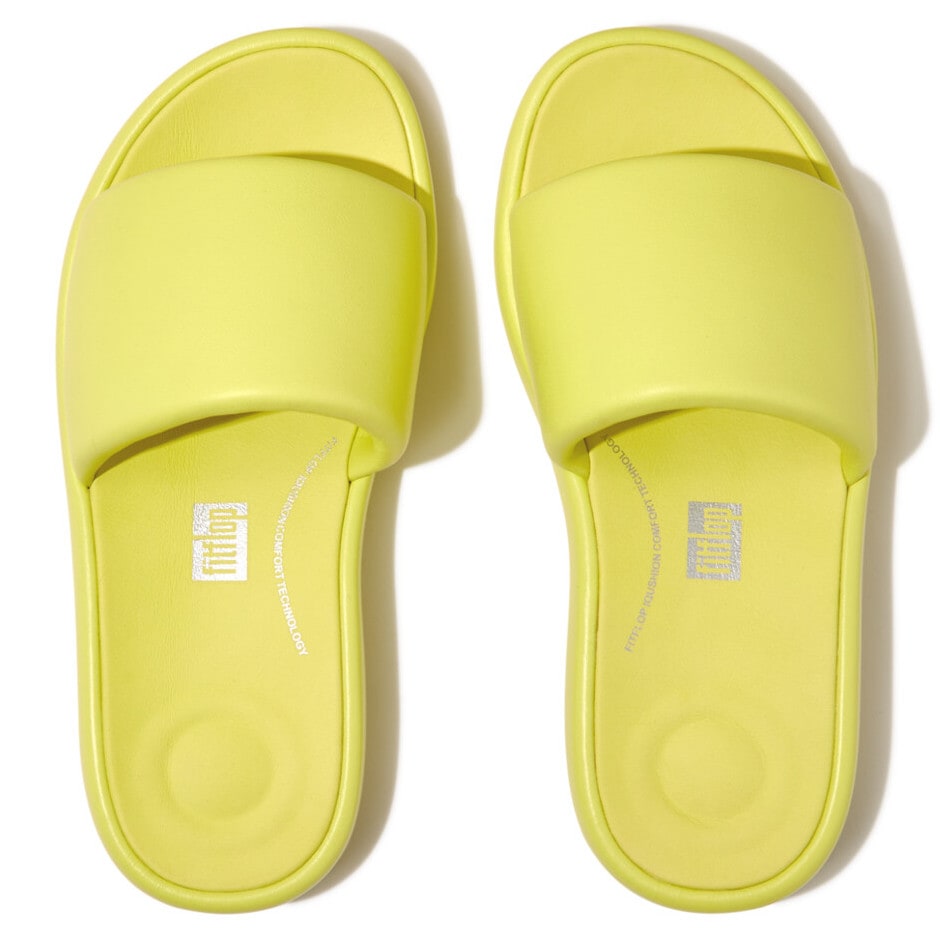 Fitflop Pantolette »IQUSHION D-LUXE PADDED LEATHER SLIDES«, Sommerschuh, Schlappen mit breiter Bandage