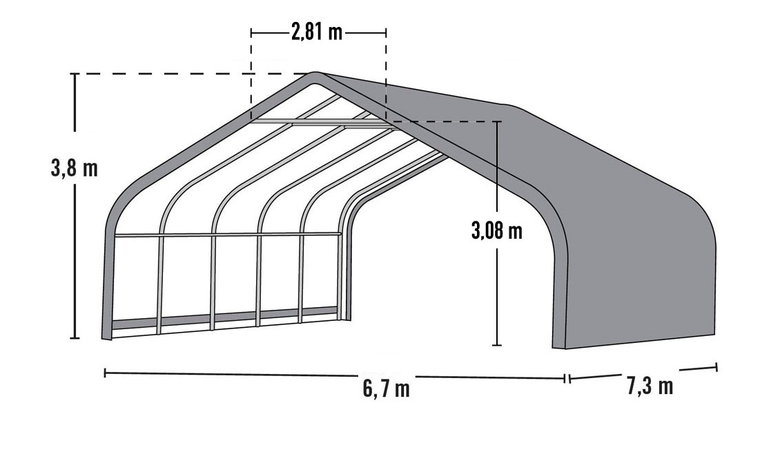 sportspower Foliengerätehaus »Weidezelt« 49,6 m², Grün