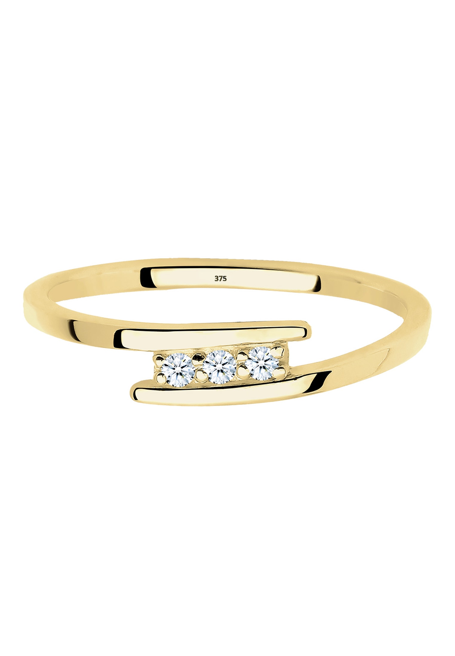 Elli DIAMONDS Verlobungsring »Ring Verlobungsring Diamant Weiß Brillantschliff (0.045 ct) 375 Gelbgold«