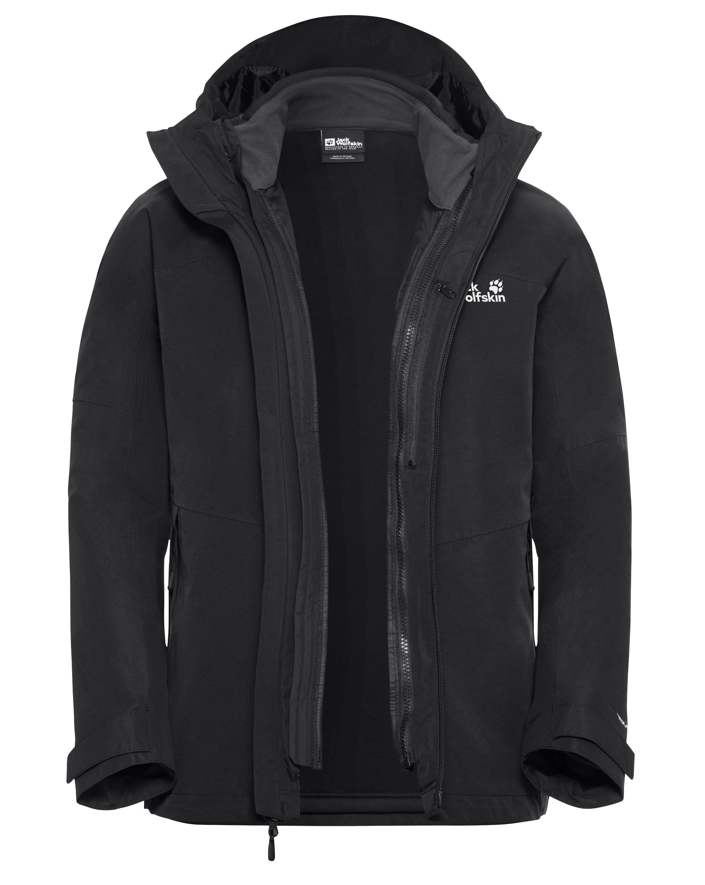 Jack Wolfskin 3-in-1-Funktionsjacke mit Kapuze 3in1, wasserdicht, Übergangsjacke