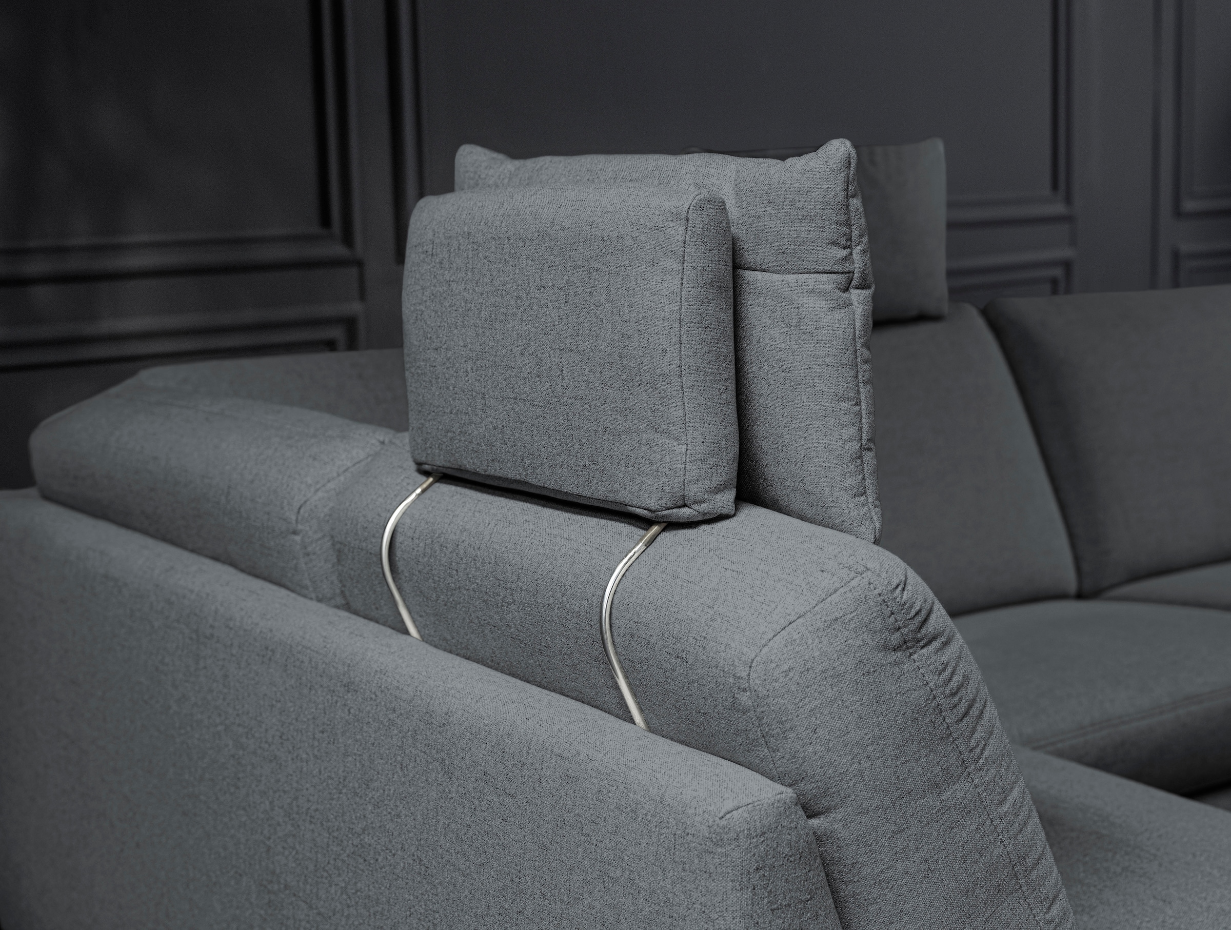 alina Ecksofa, inkl. Kopfstützen, wahlweise mit Relaxfunktion, Breite: 243 cm