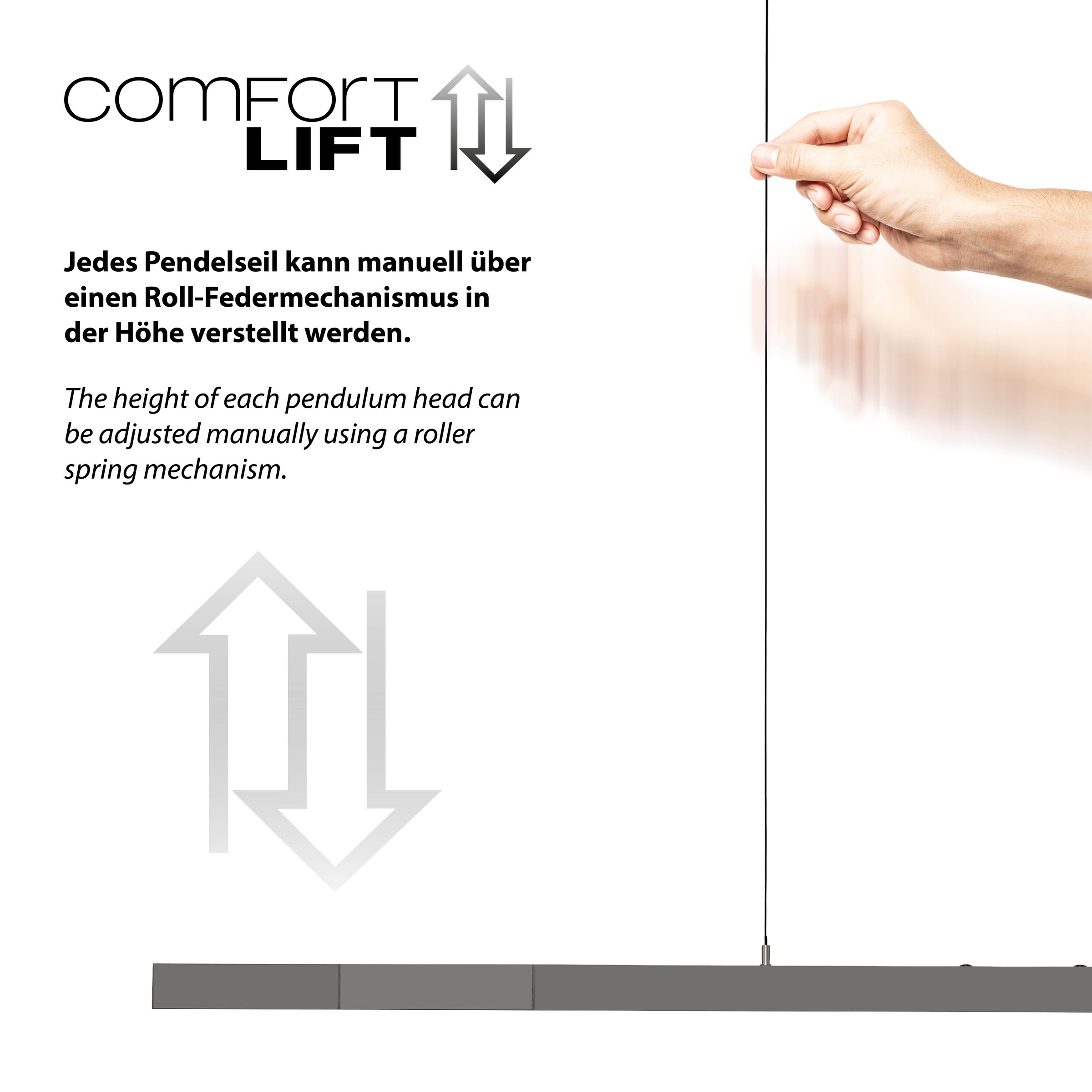 Paul Neuhaus LED Pendelleuchte »ADRIANA Comfort Lift« LED-Board 1 Stk. warmweiß - kaltweiß Touchdimmer, CCT 2700-5000K, Comfort-Lift, Memory, Verstellbar