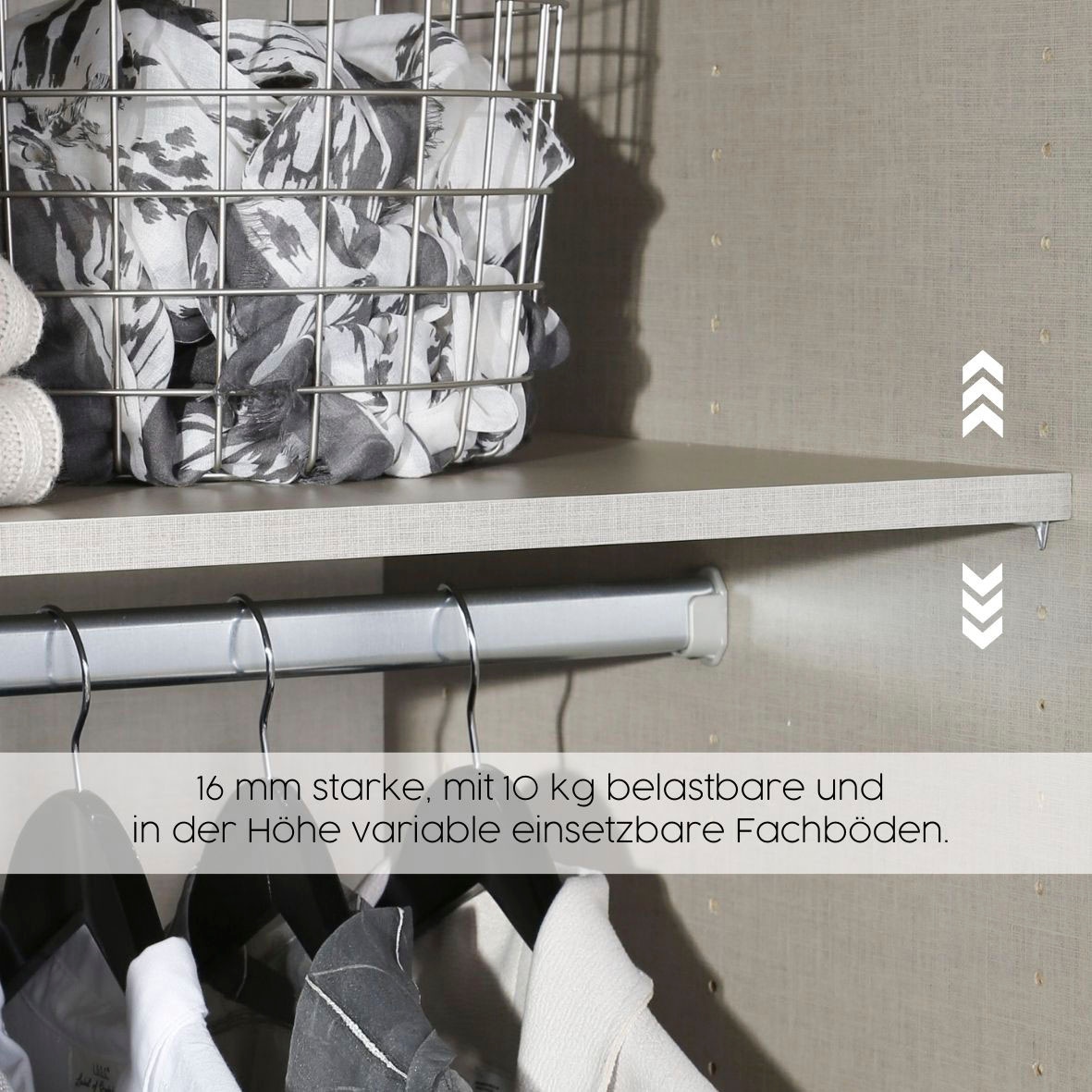 rauch Schwebetürenschrank »Kleiderschrank Kleiderschränke Schrank Garderobe AGORDO mit Glasfront«, durchdachte Innenausstattung, in 4 Breiten und 2 Höhen MADE IN GERMANY
