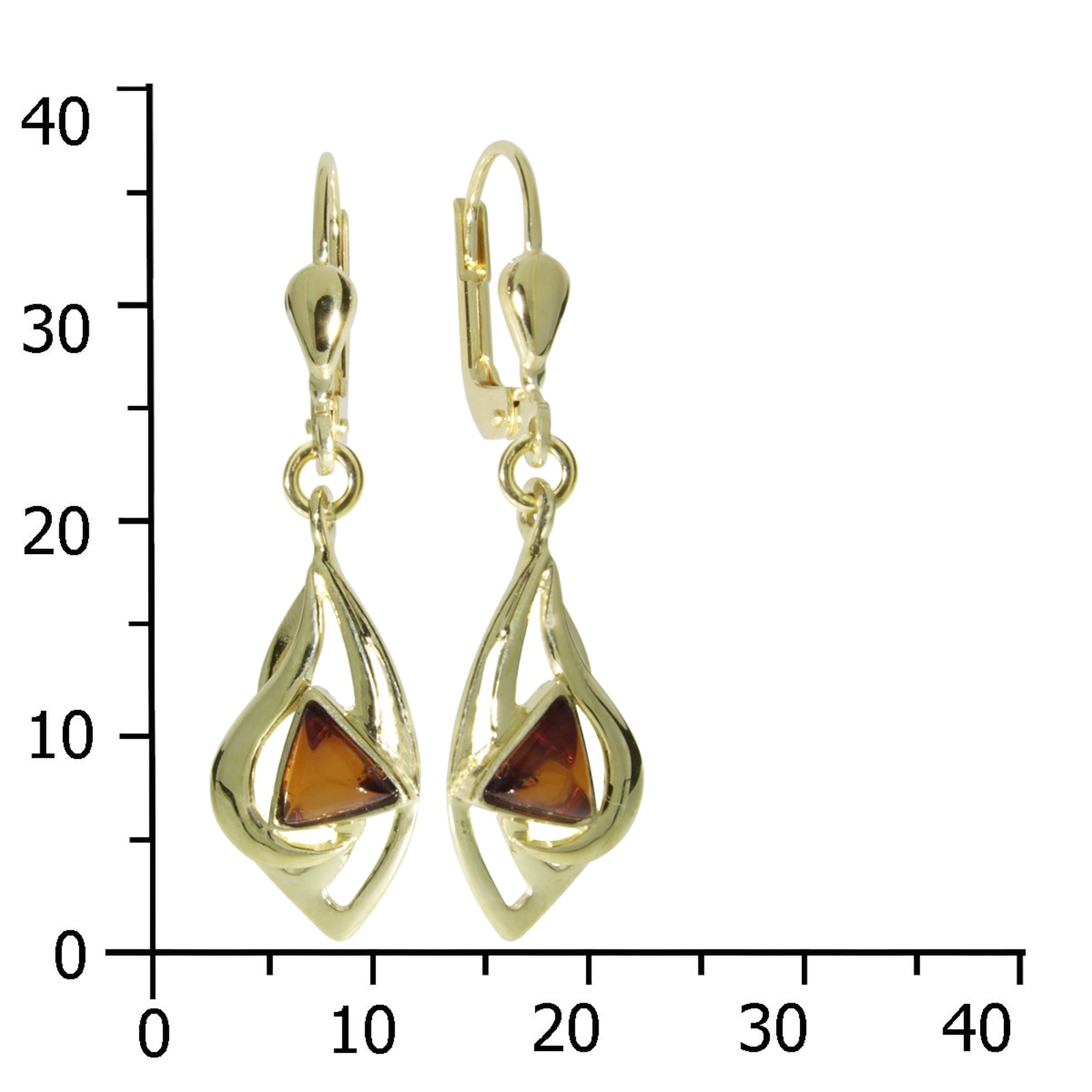 OSTSEE-SCHMUCK Paar Ohrhänger »- Sadie - Gold 333/000 - Bernstein«