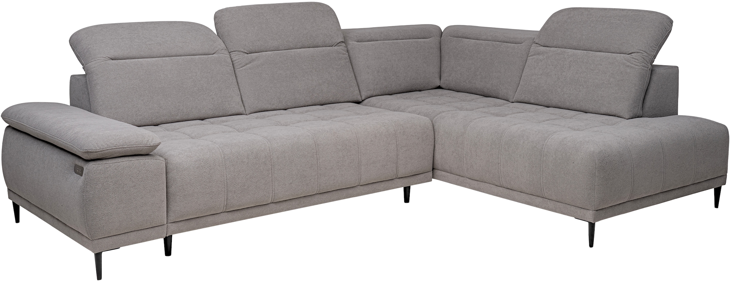 WERK2 Ecksofa »Focus-L, elektrisch erweiterbare Sitztiefe um ca. 30 cm, L-Form« Komfort nach Maß: Ausziehbare Sitztiefe, verstellbare Kopfteile & Füße