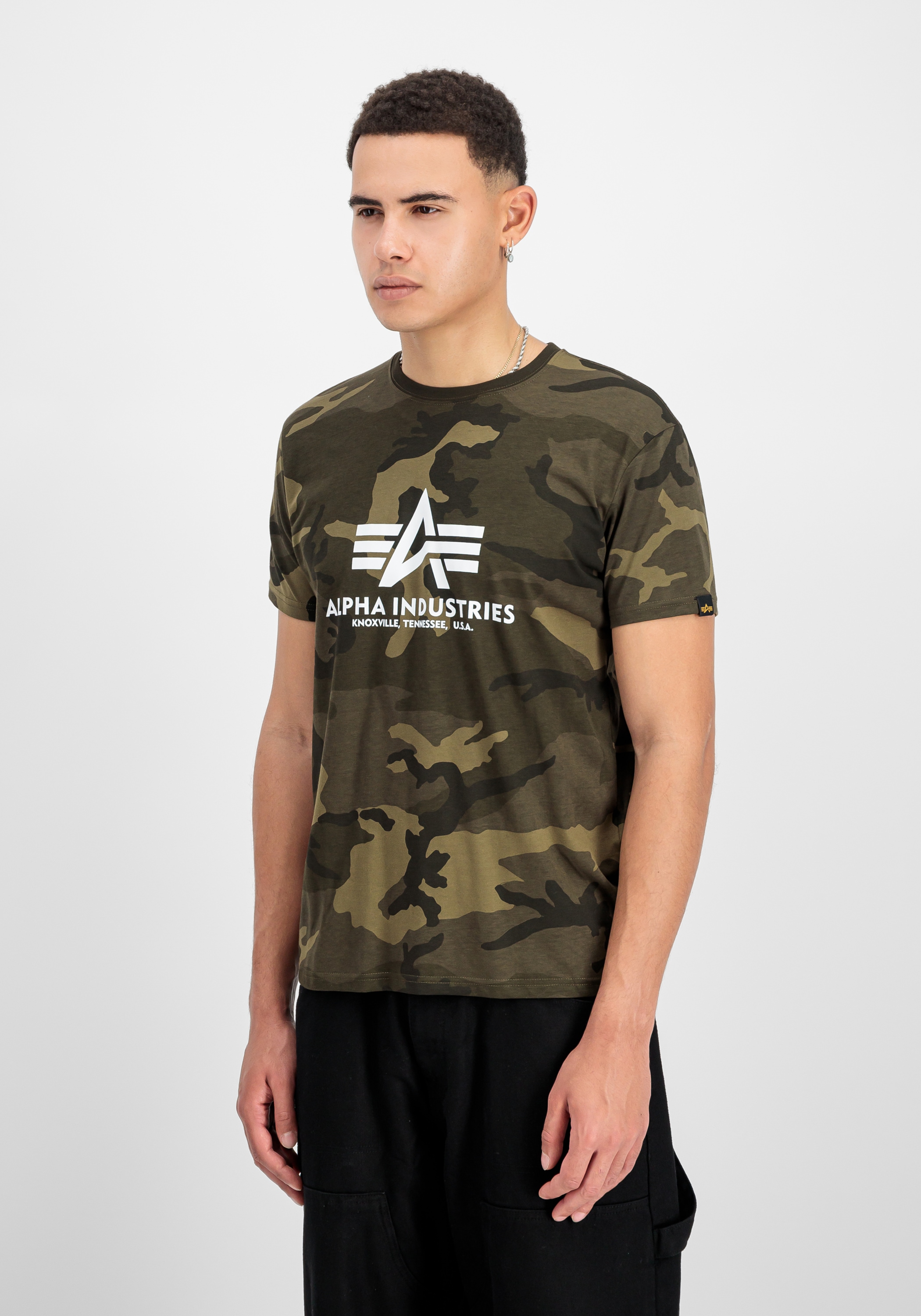 Alpha Industries T-Shirt »Alpha Industries Men - T-Shirts Basic T-Shirt BL Camo«