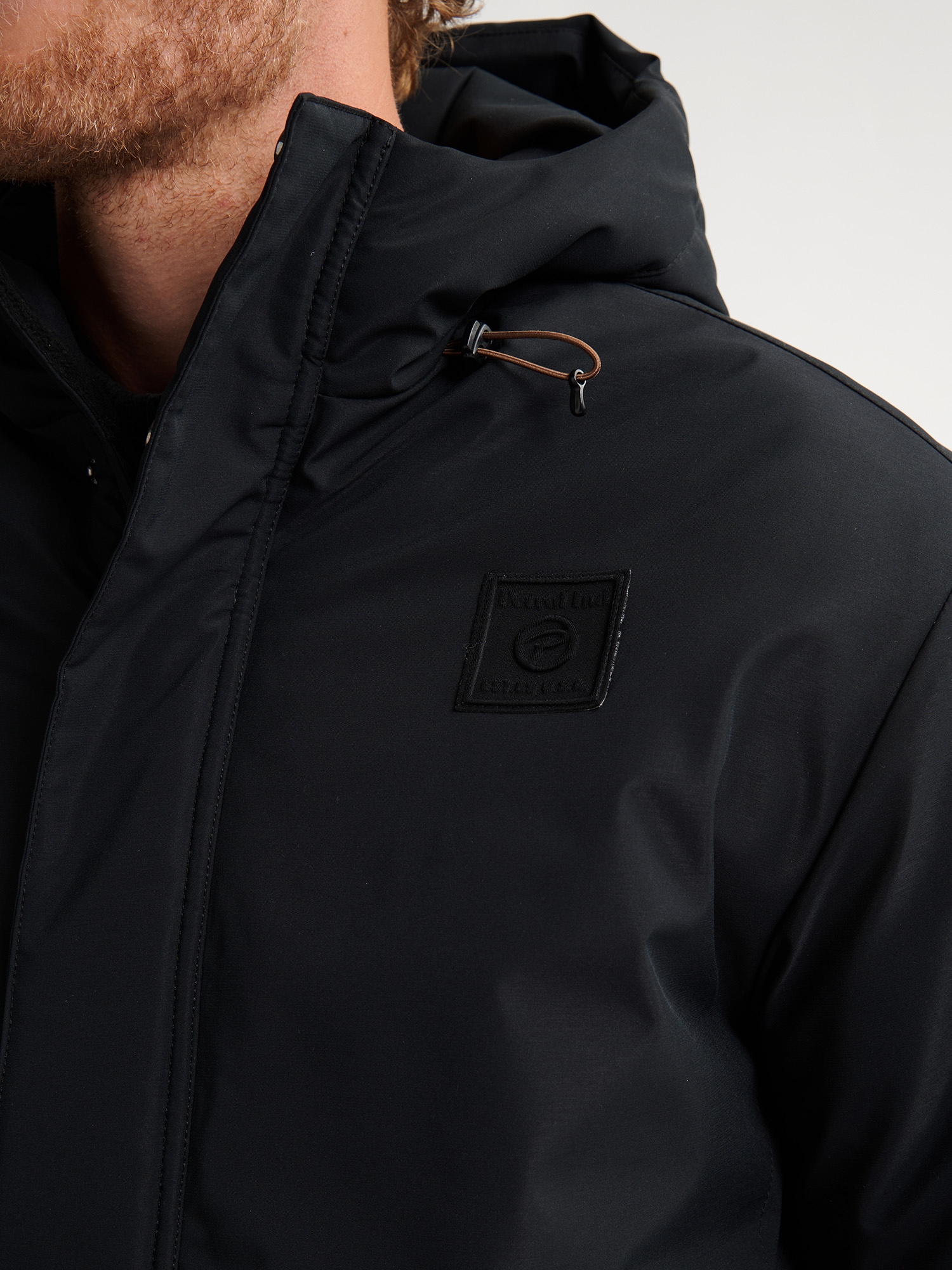 Petrol Industries Funktionsparka mit Kapuze mit Logo Stickerei