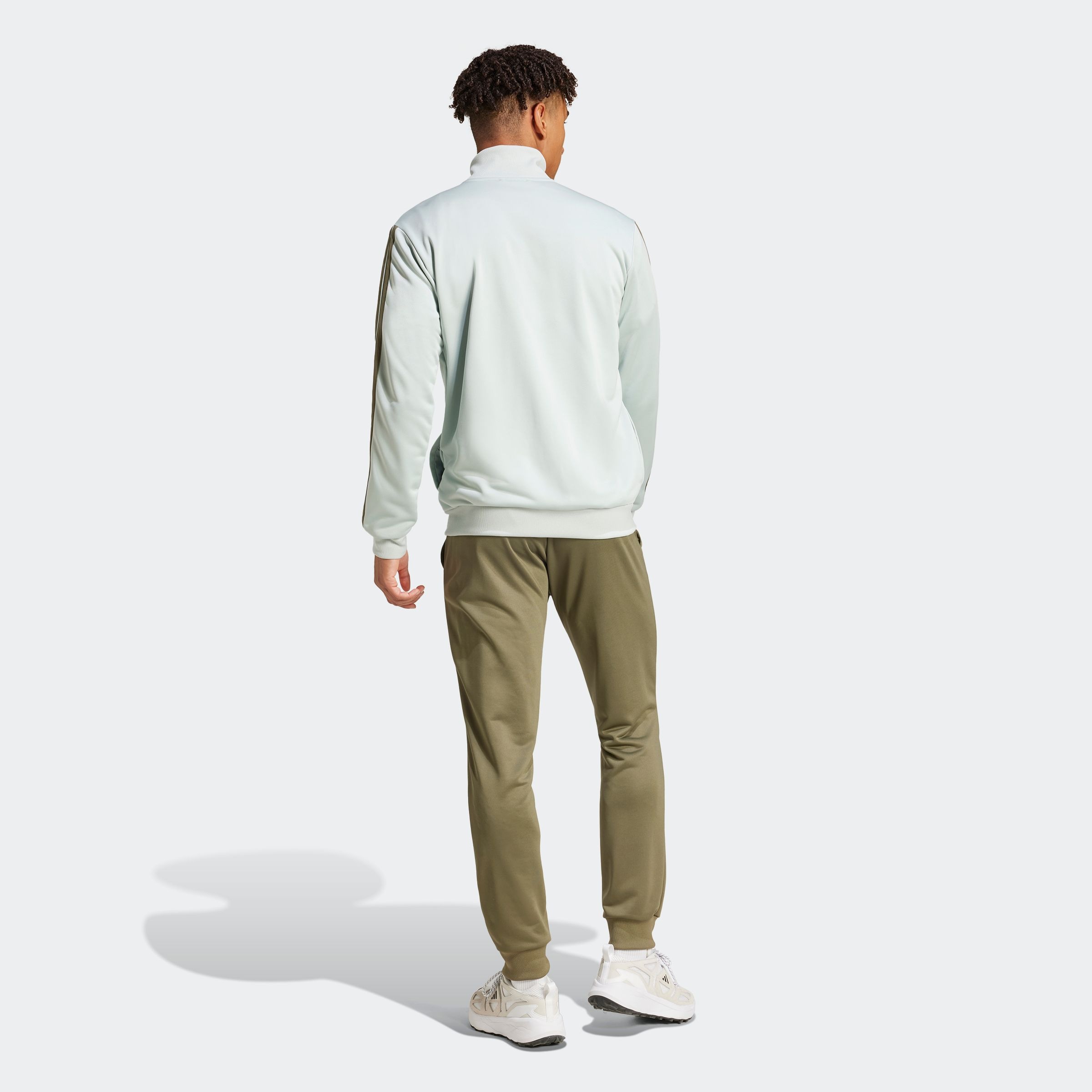 adidas Sportswear Trainingsanzug »M 3S FT TT TS«, (2 tlg.), drei Streifen Tracksuit aus weichem French-Terry-Material